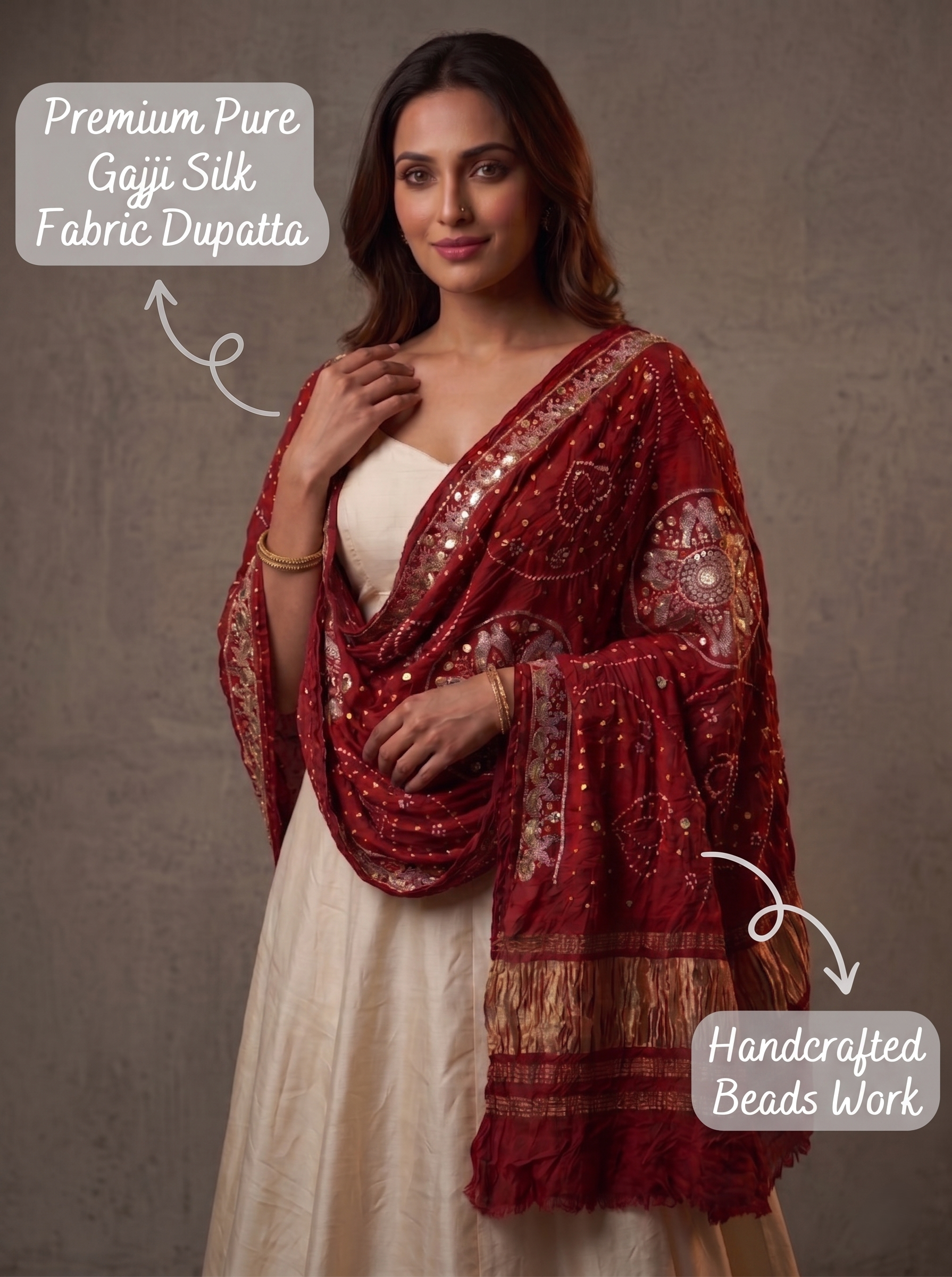 Royal Gajji Silk Dupatta
