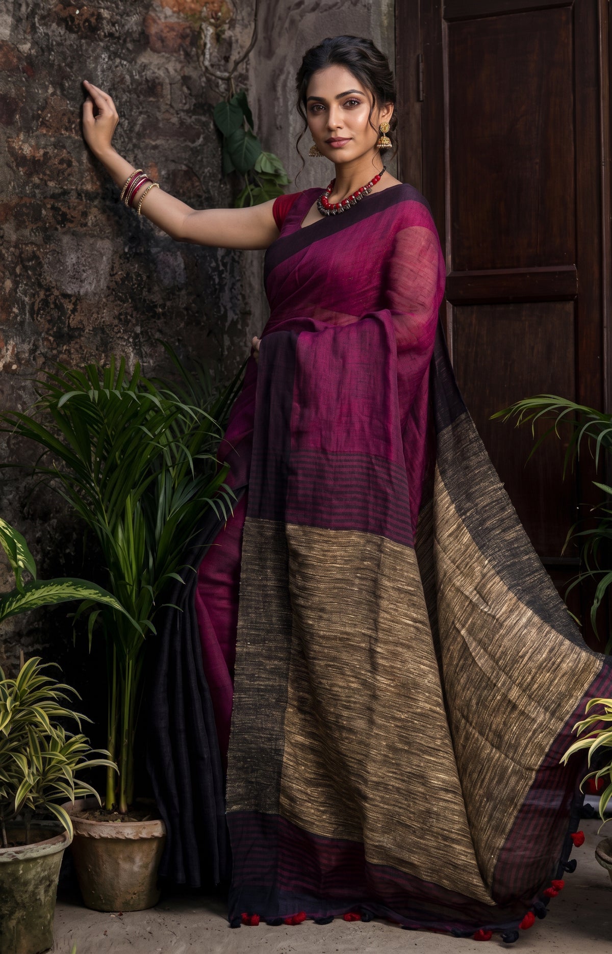 Sitara D Linen Saree