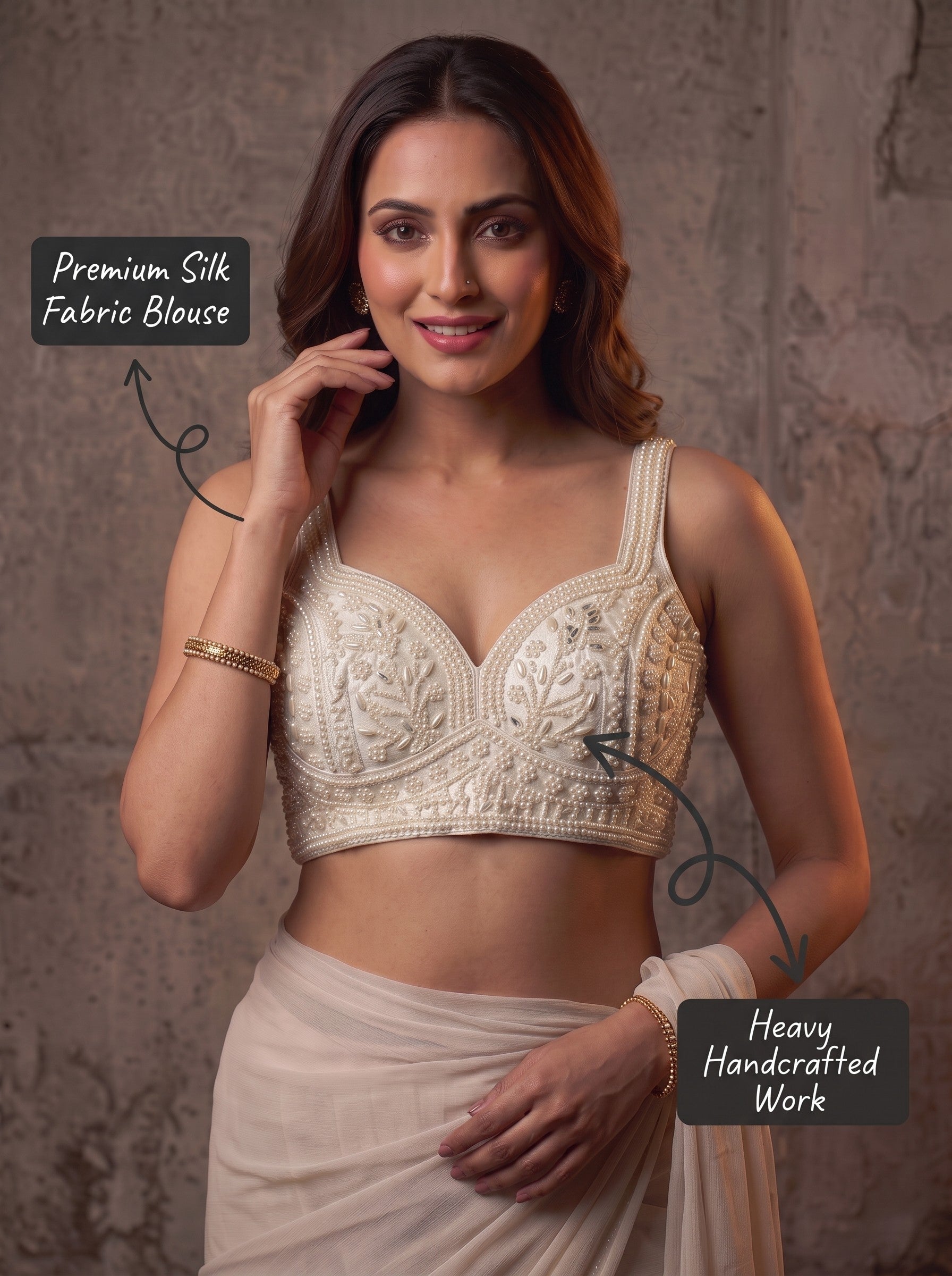 Veloura Luxe Handcrafted  Blouse