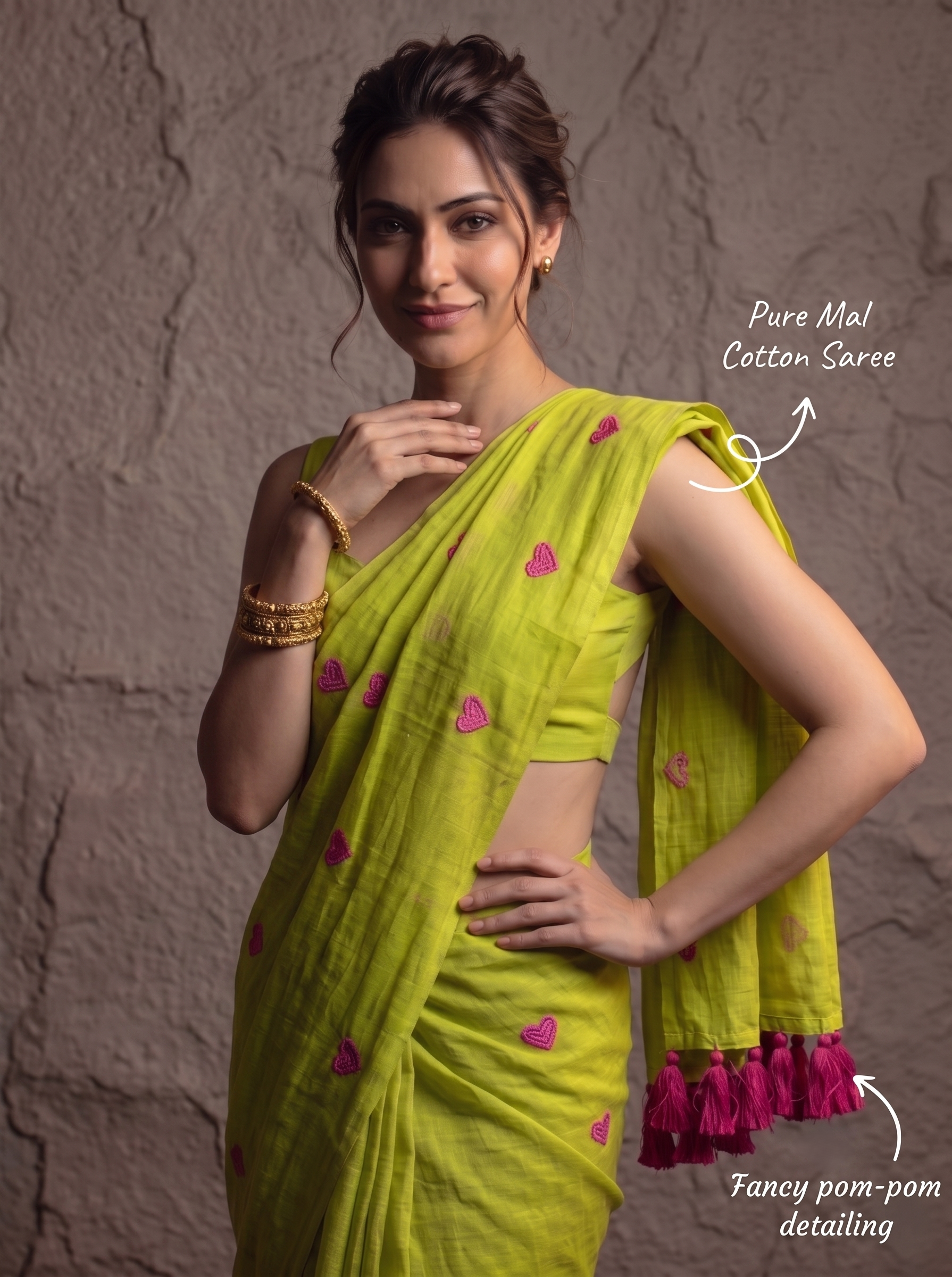 Hridaya Pure Mal Cotton Saree