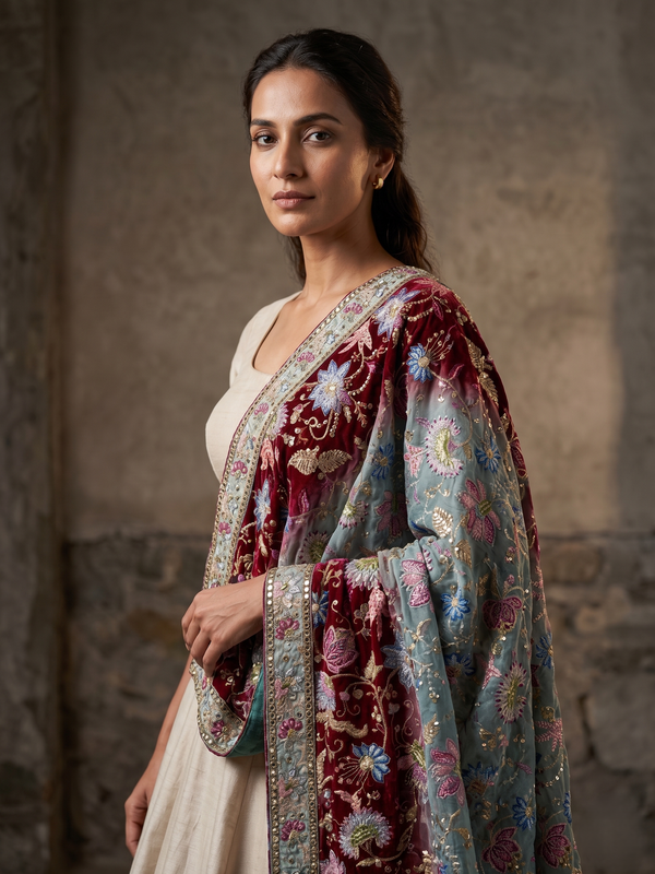 Rajsi Thread Art Dupatta