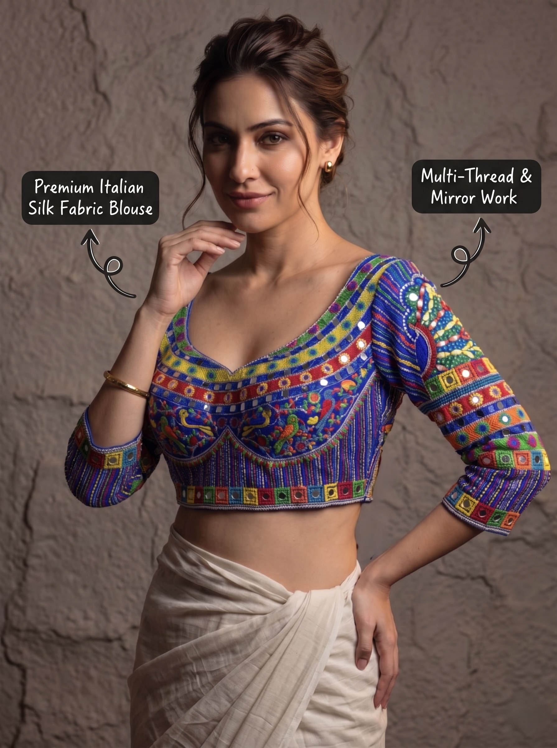 Riyana Back-Open Blouse