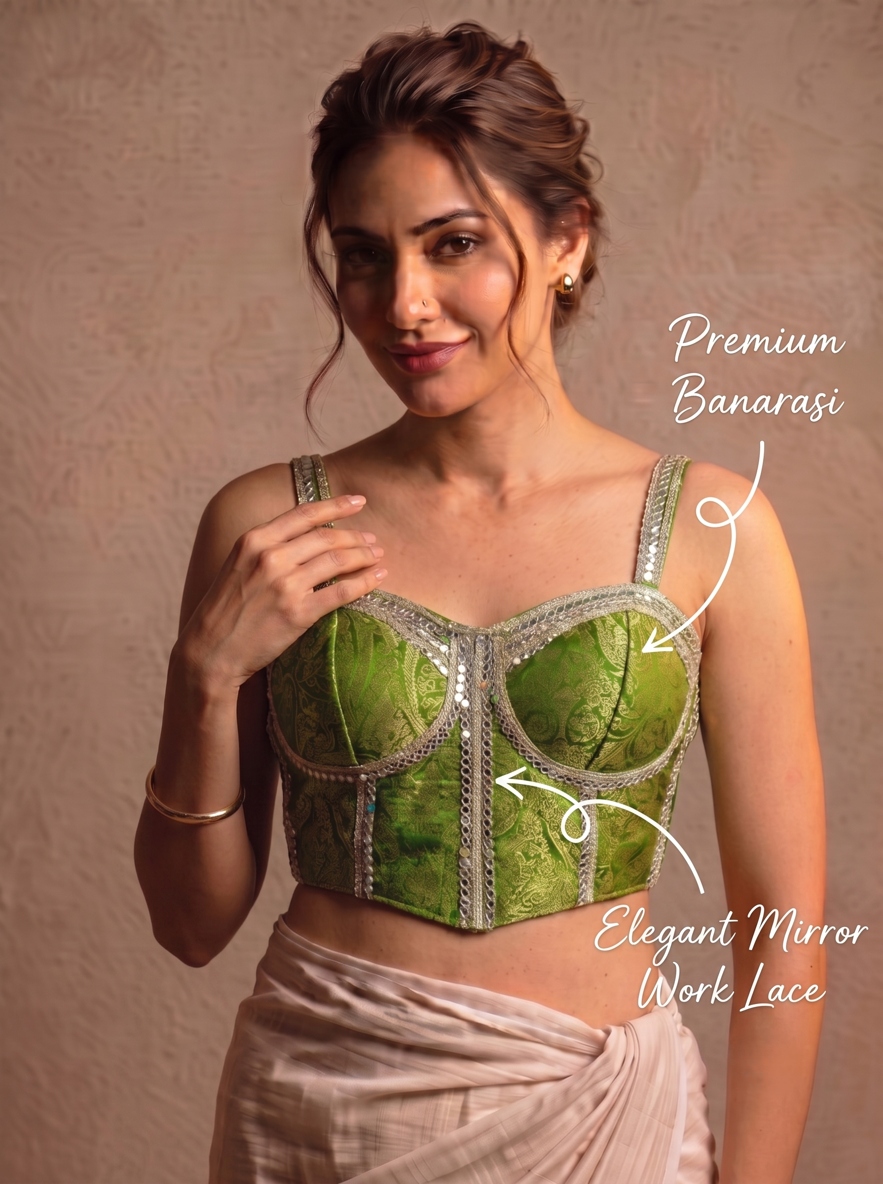 Ira Mirror Lace Banarasi Blouse