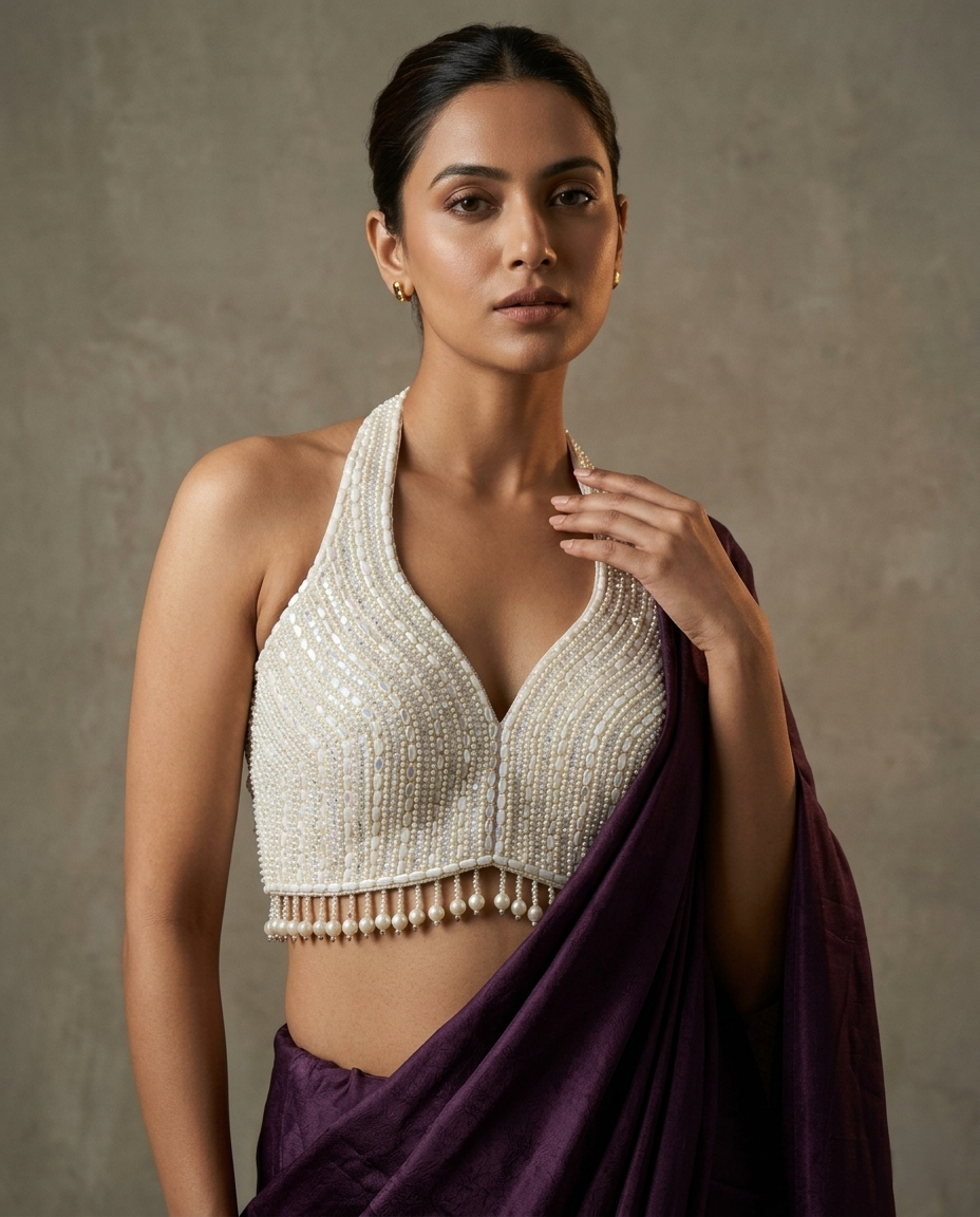 Lavish Pearl Saree Set