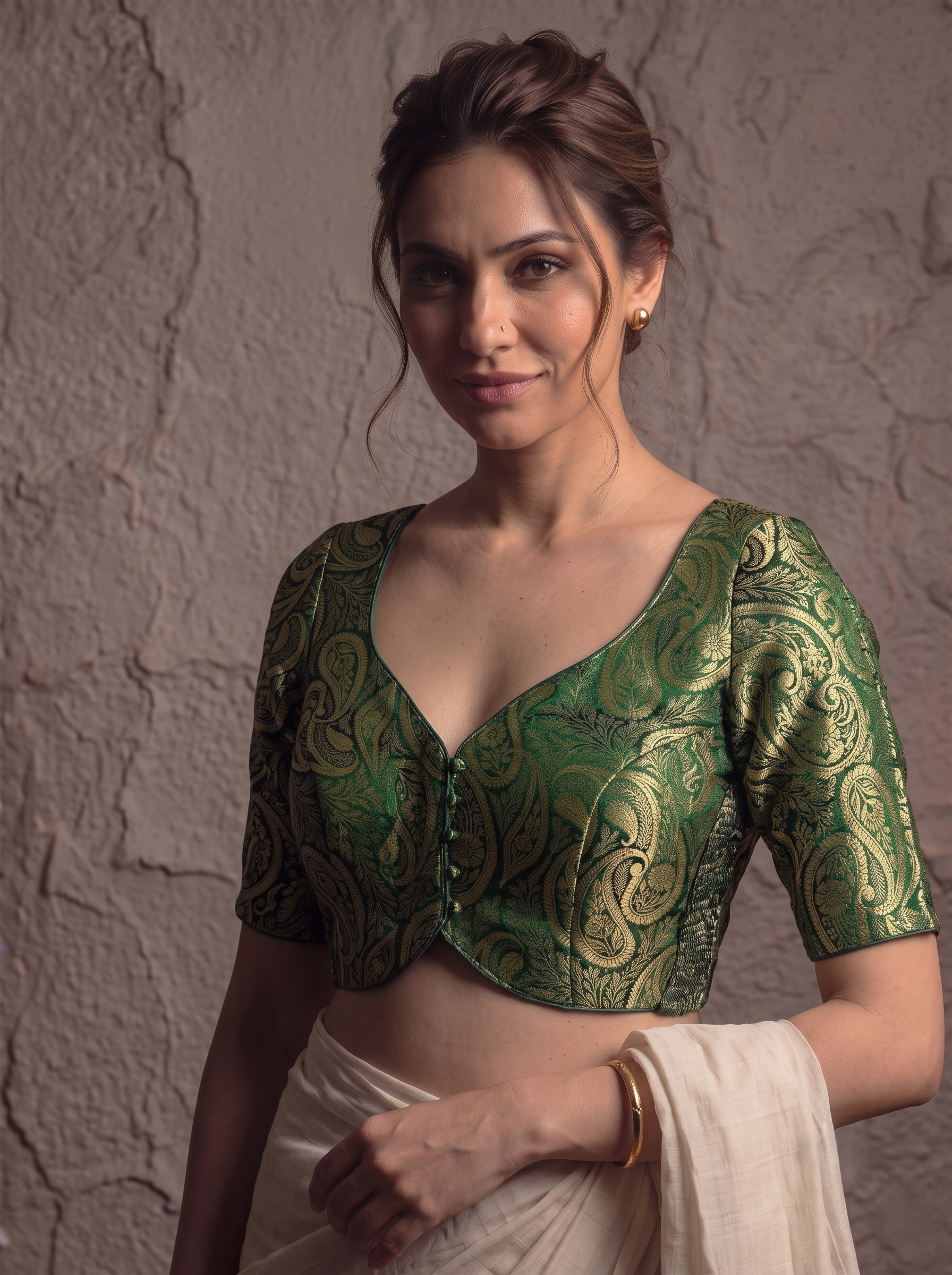 Comfort Fit Banarasi Stretchable Blouse