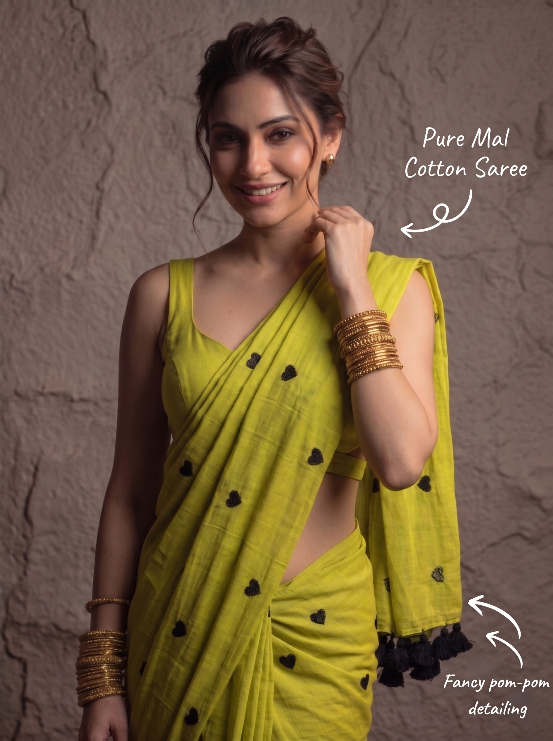 Hridaya Pure Mal Cotton Saree