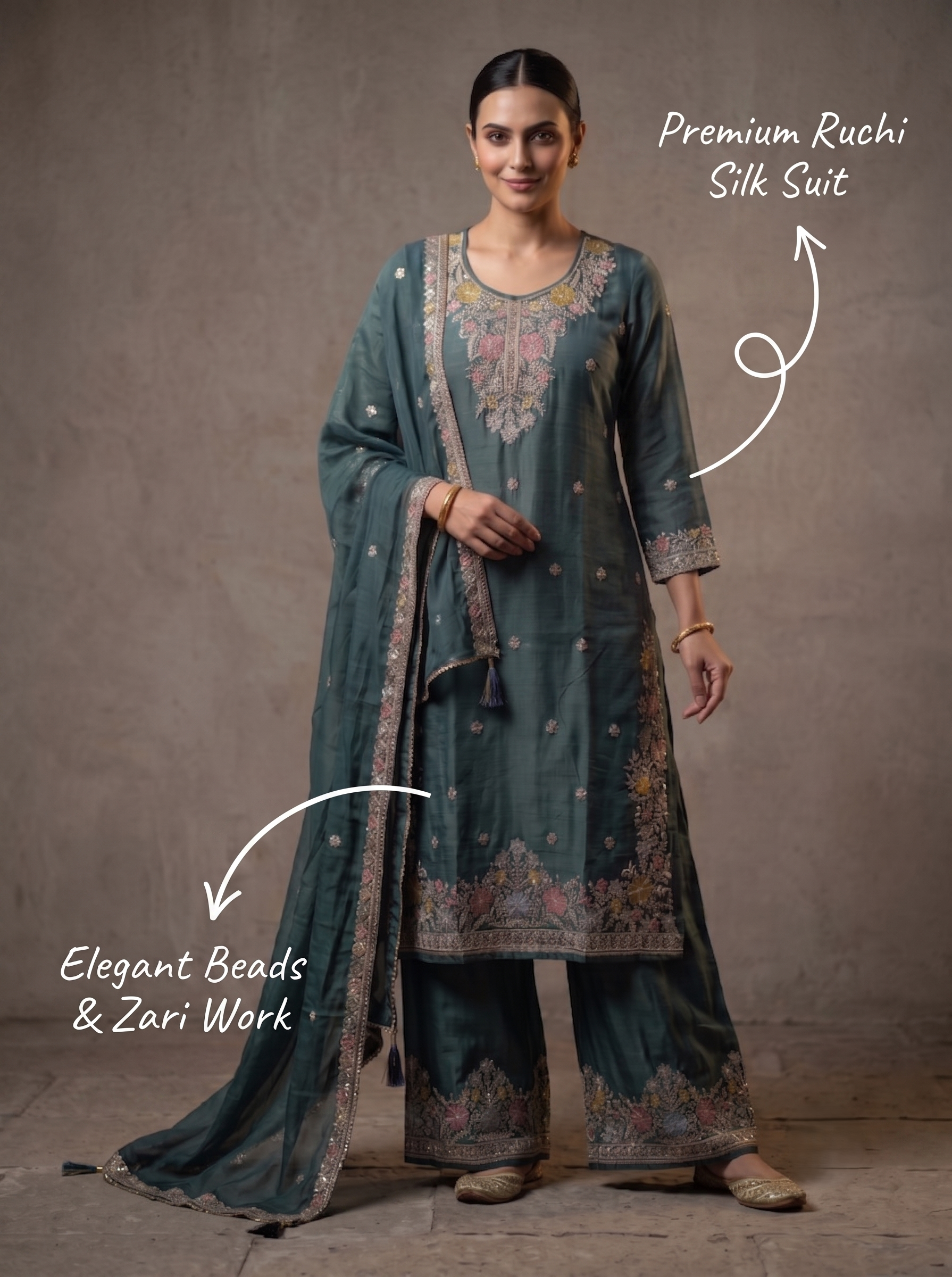 Heer Designer Palazzo Sharara Suit Set