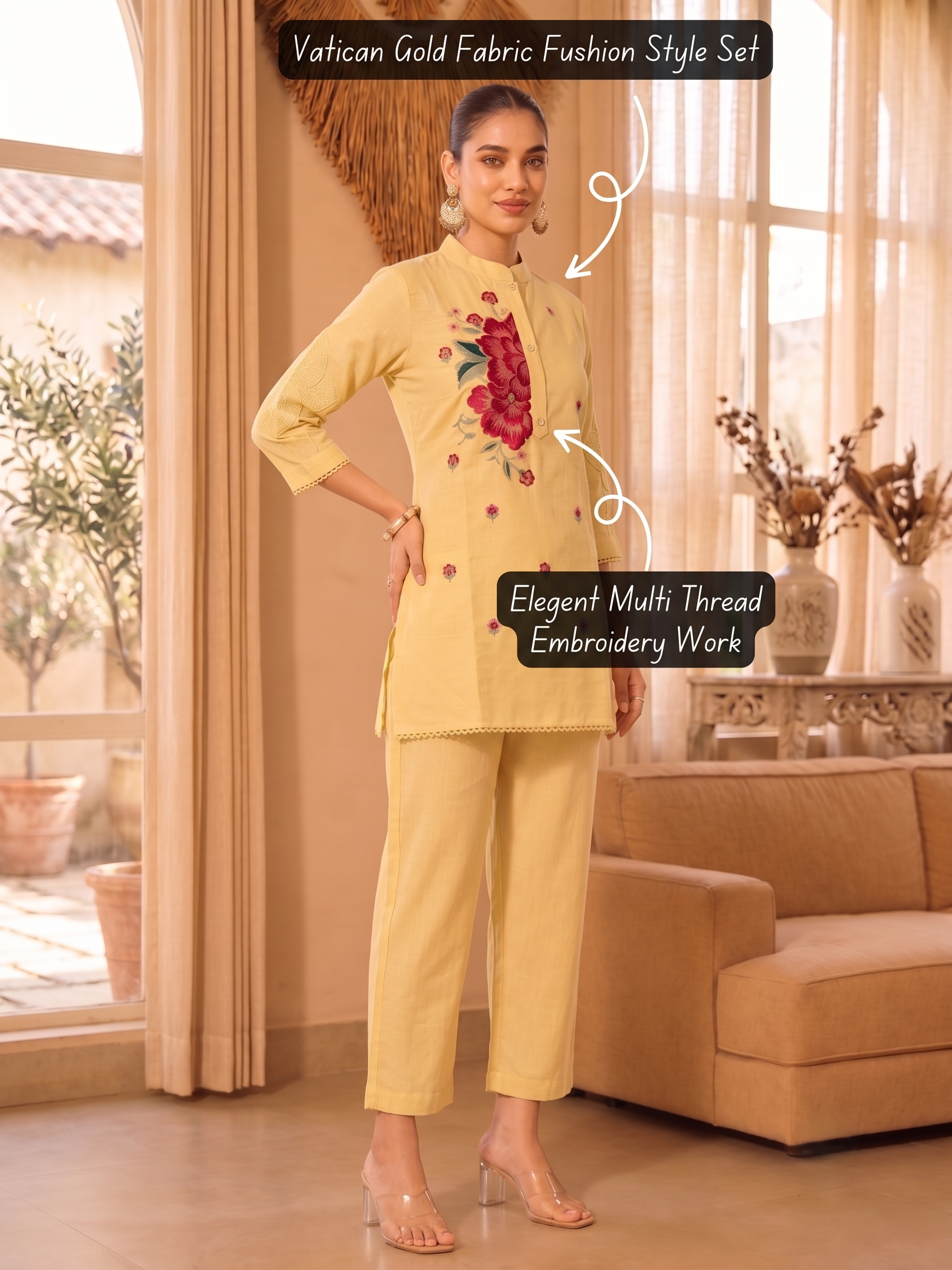 Aurelia Vatican Gold Co-Ord Set