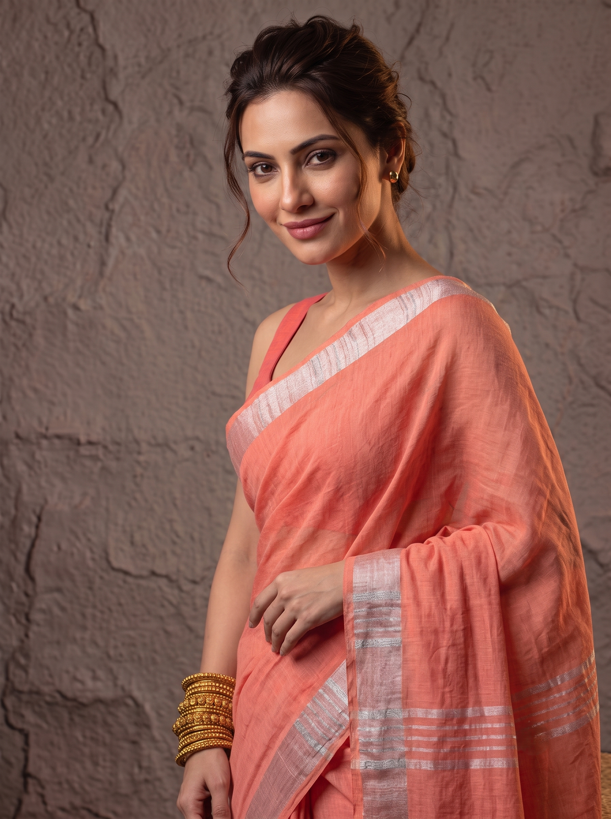D-Linen Cotton Saree
