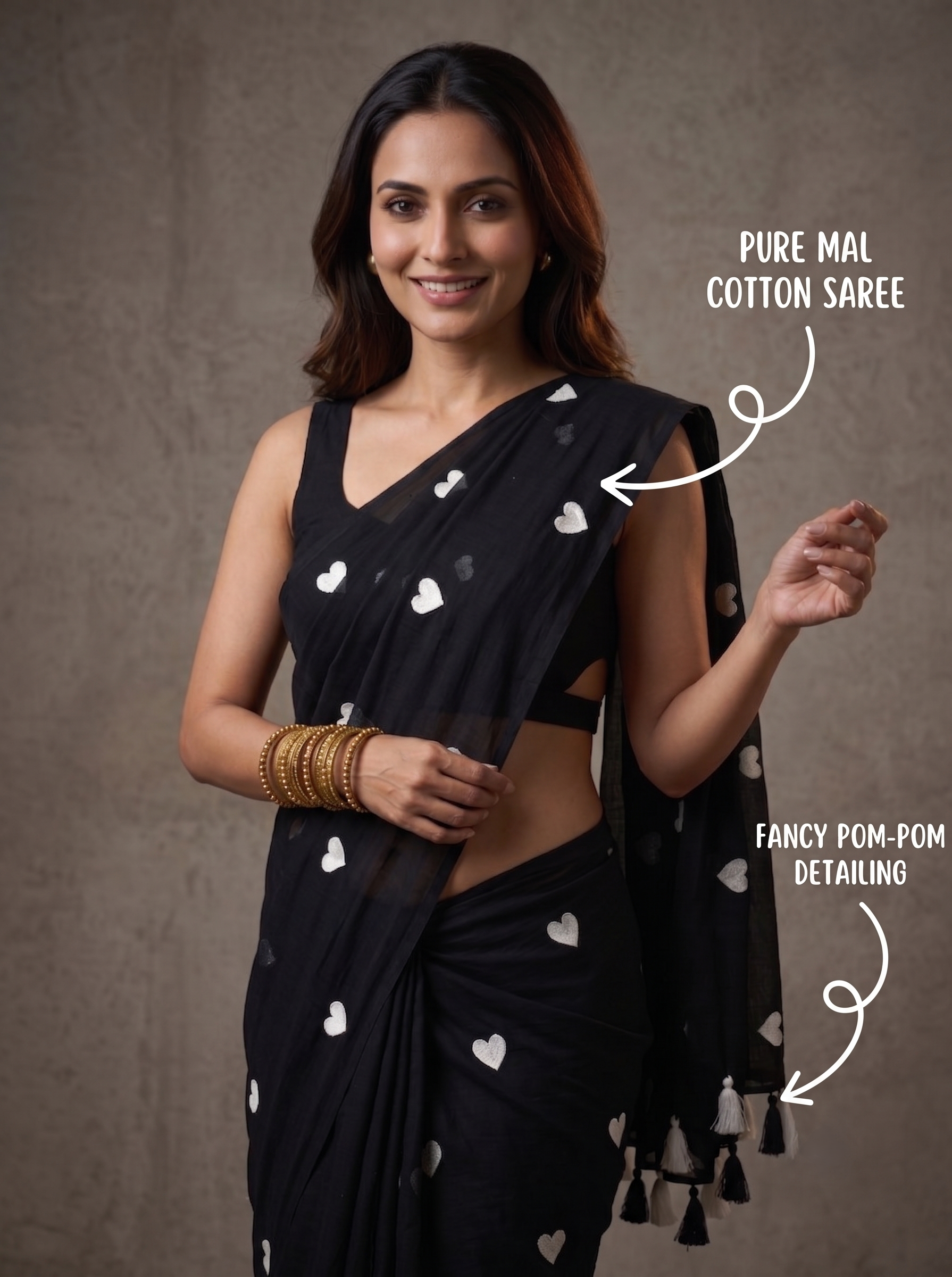 Hridaya Pure Mal Cotton Saree