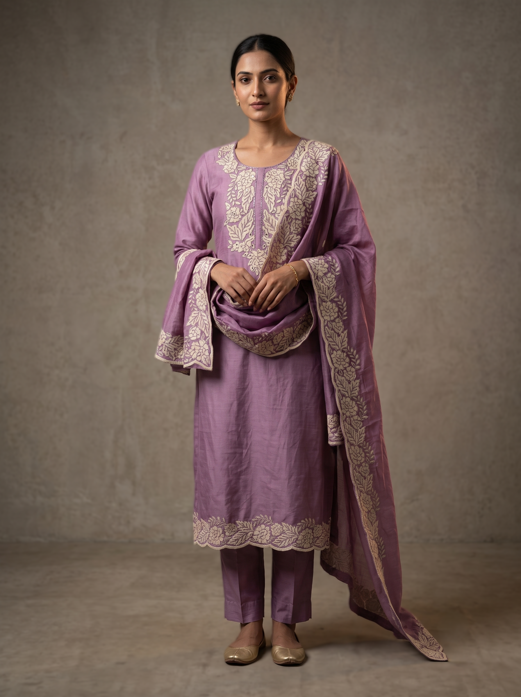 Festive Roman Silk Suit