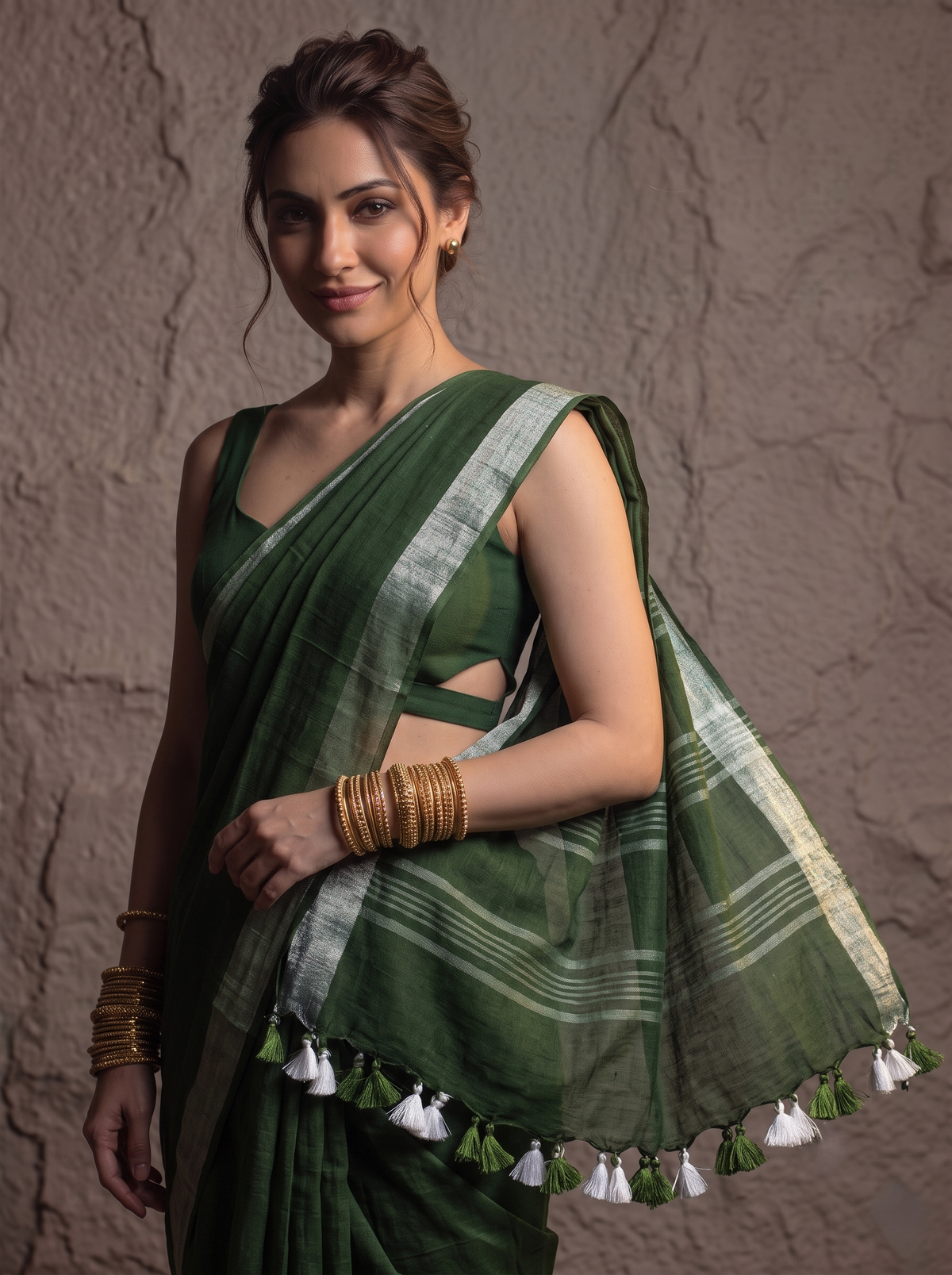 D-Linen Cotton Saree
