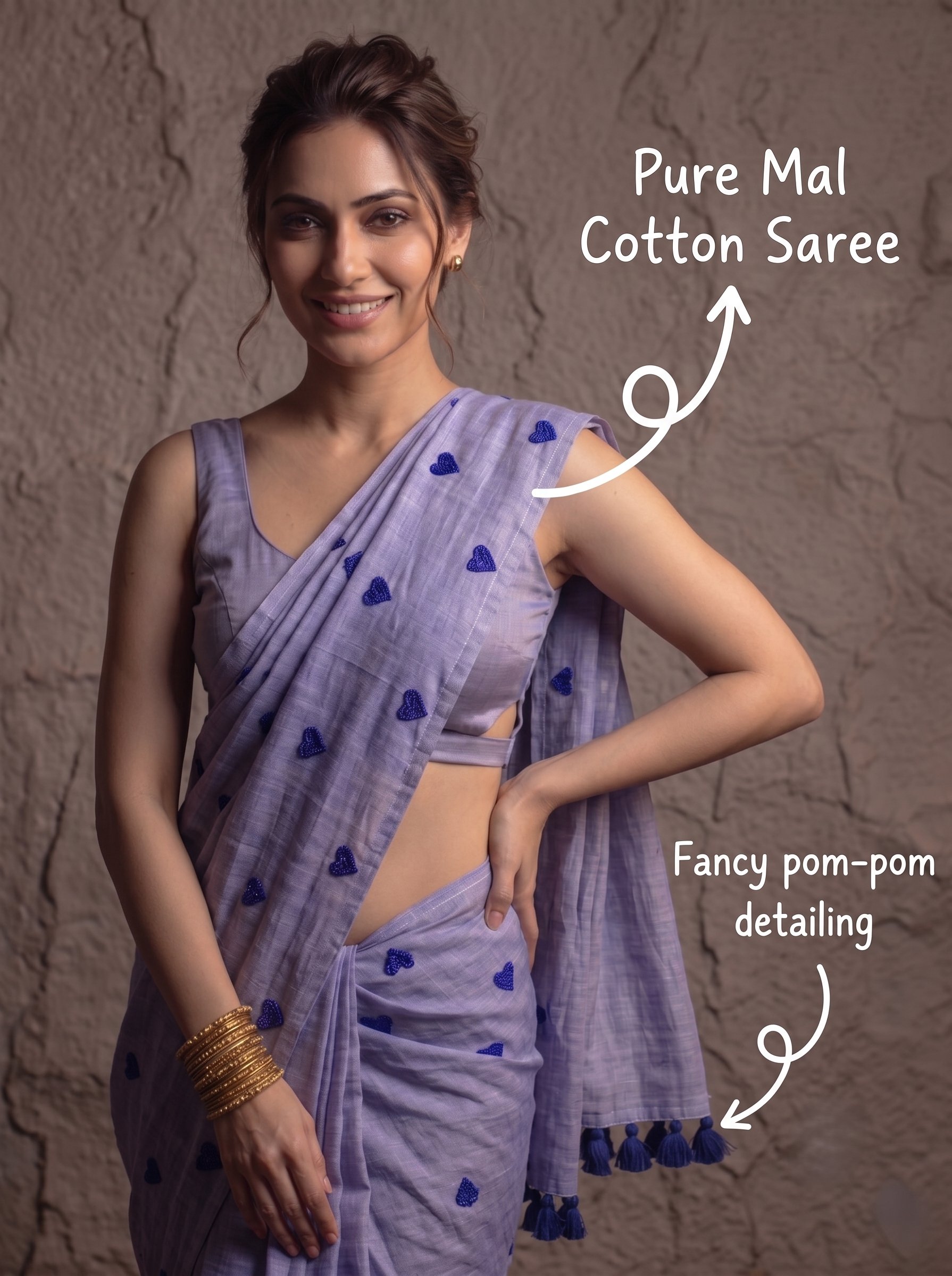 Hridaya Pure Mal Cotton Saree