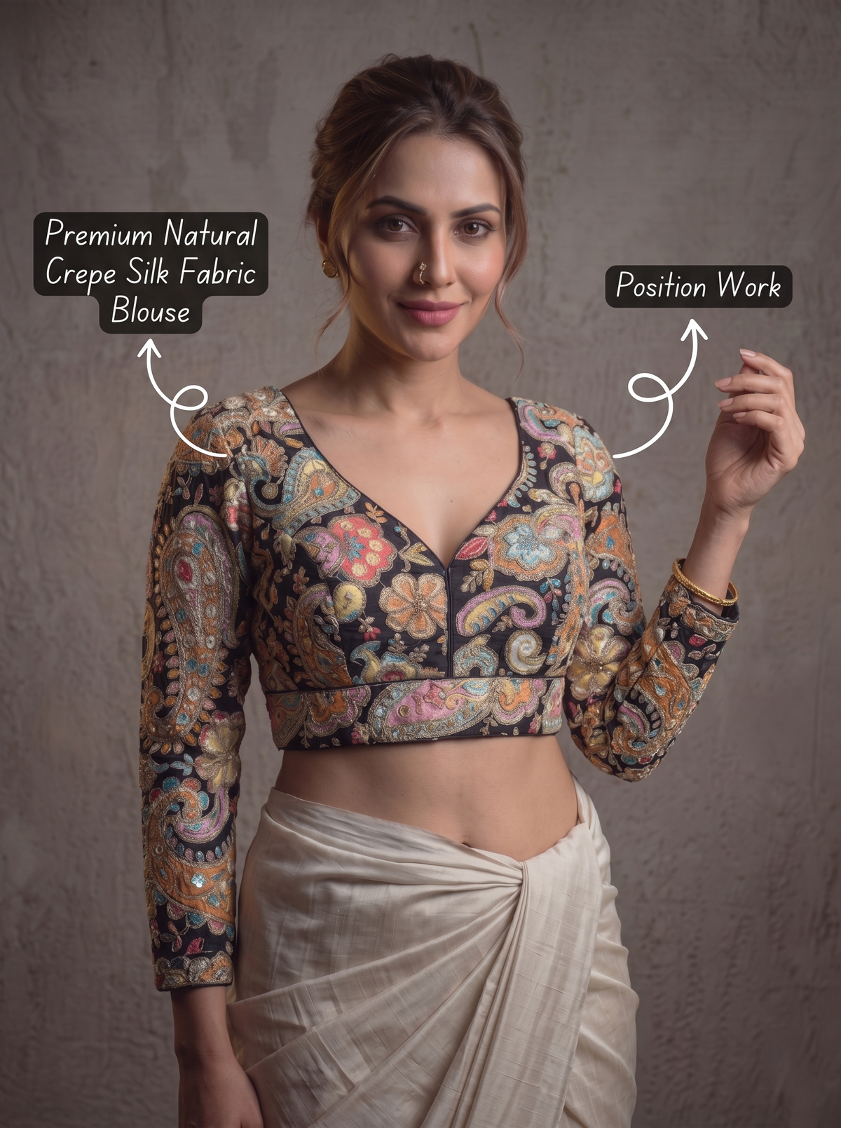 Amaira Crepe Silk Blouse