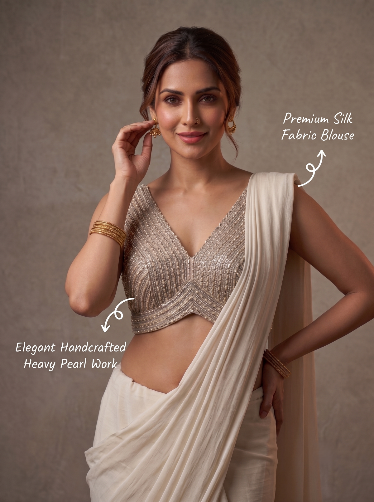 Kiara Luxe Pearl Blouse