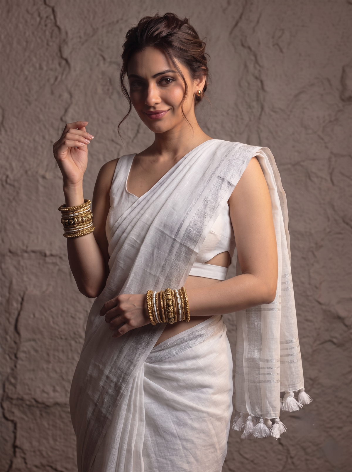 D-Linen Cotton Saree