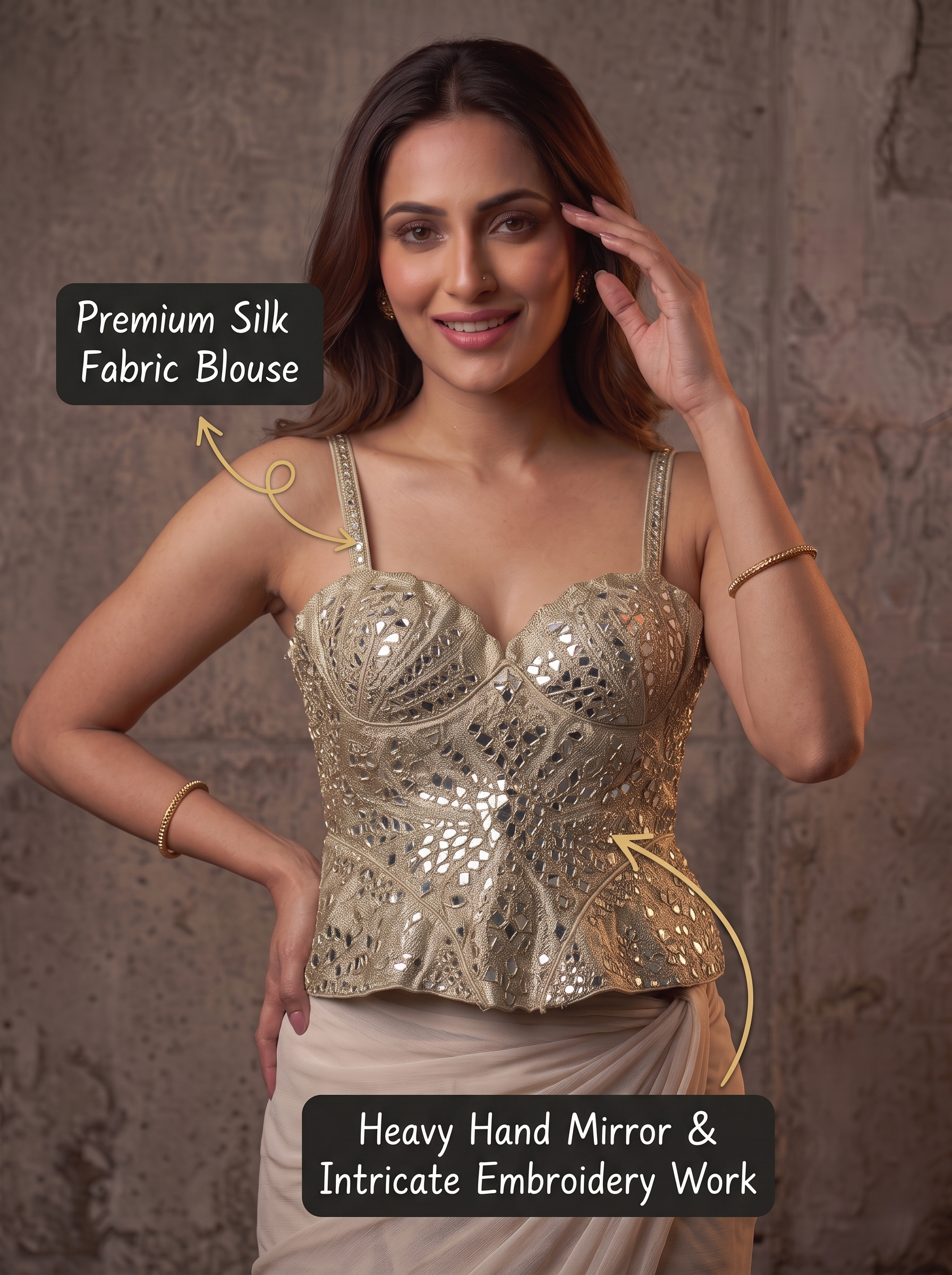 Alora Royal Blouse