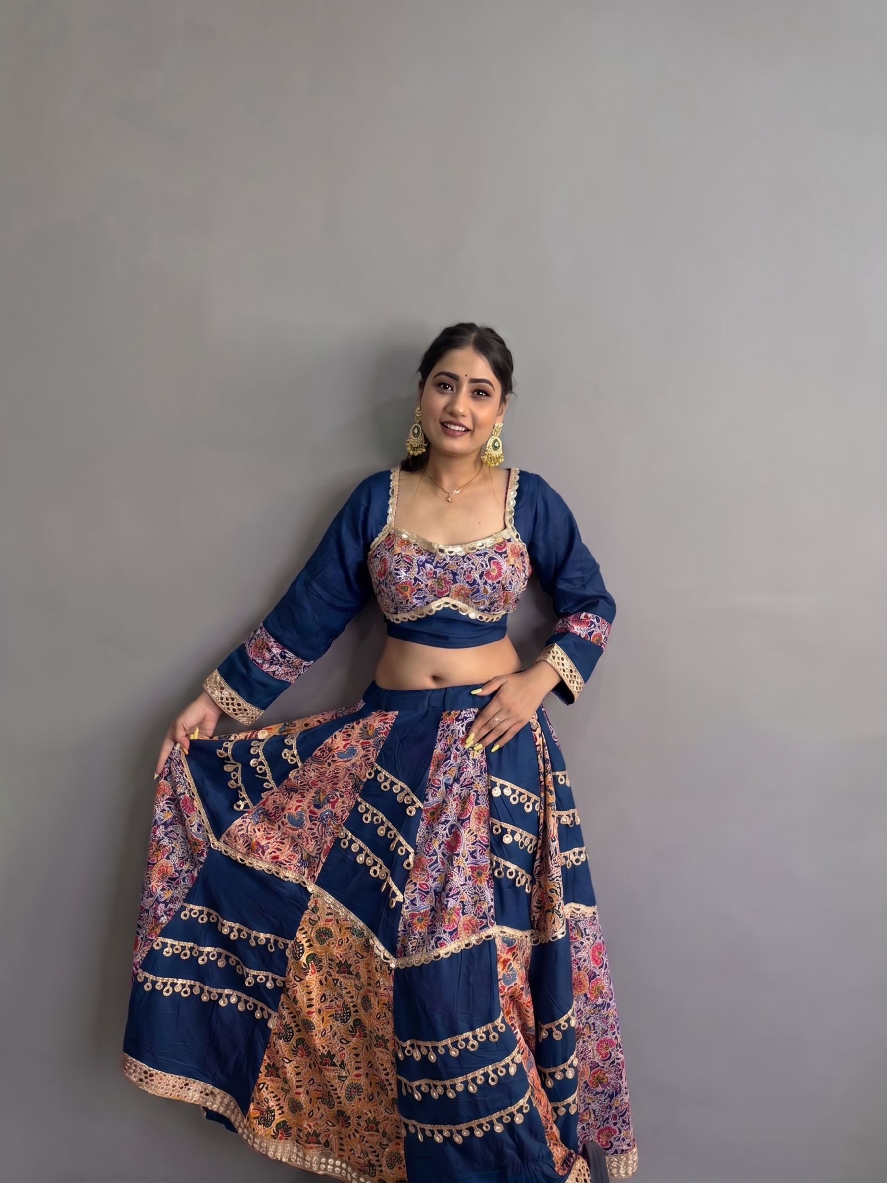 Traditional Lehenga with Mirror Blouse