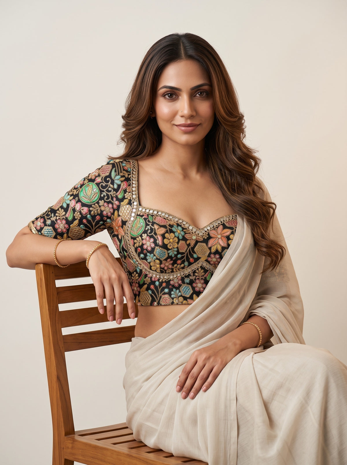 Sharvya Natural Crepe Blouse