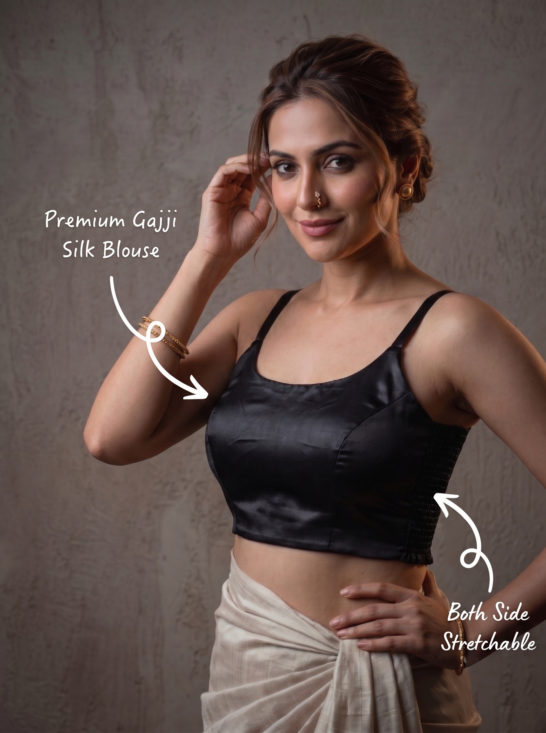 Luxe Gajji Silk Stretch Blouse