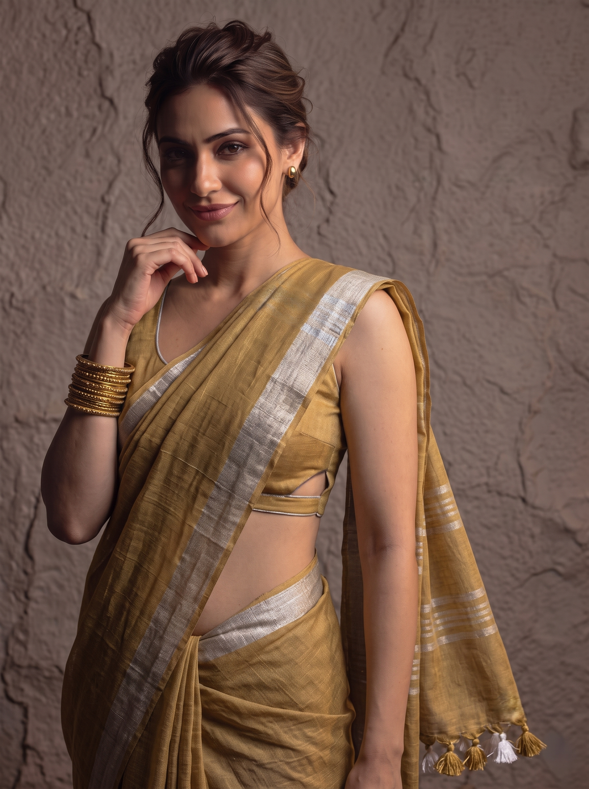 D-Linen Cotton Saree