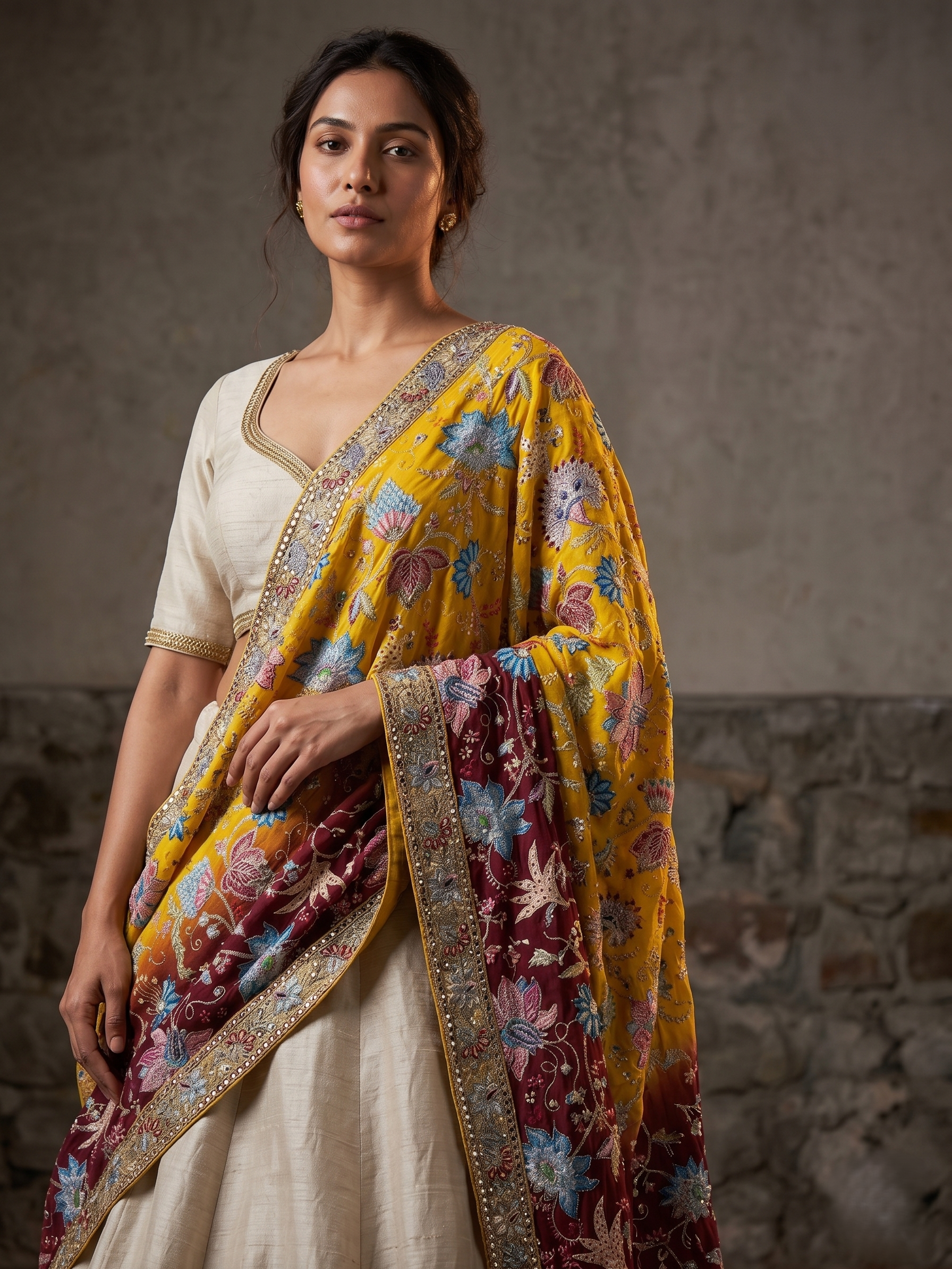 Rajsi Thread Art Dupatta