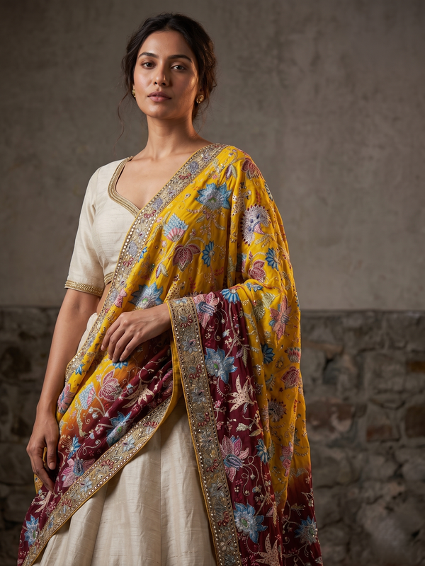 Rajsi Thread Art Dupatta