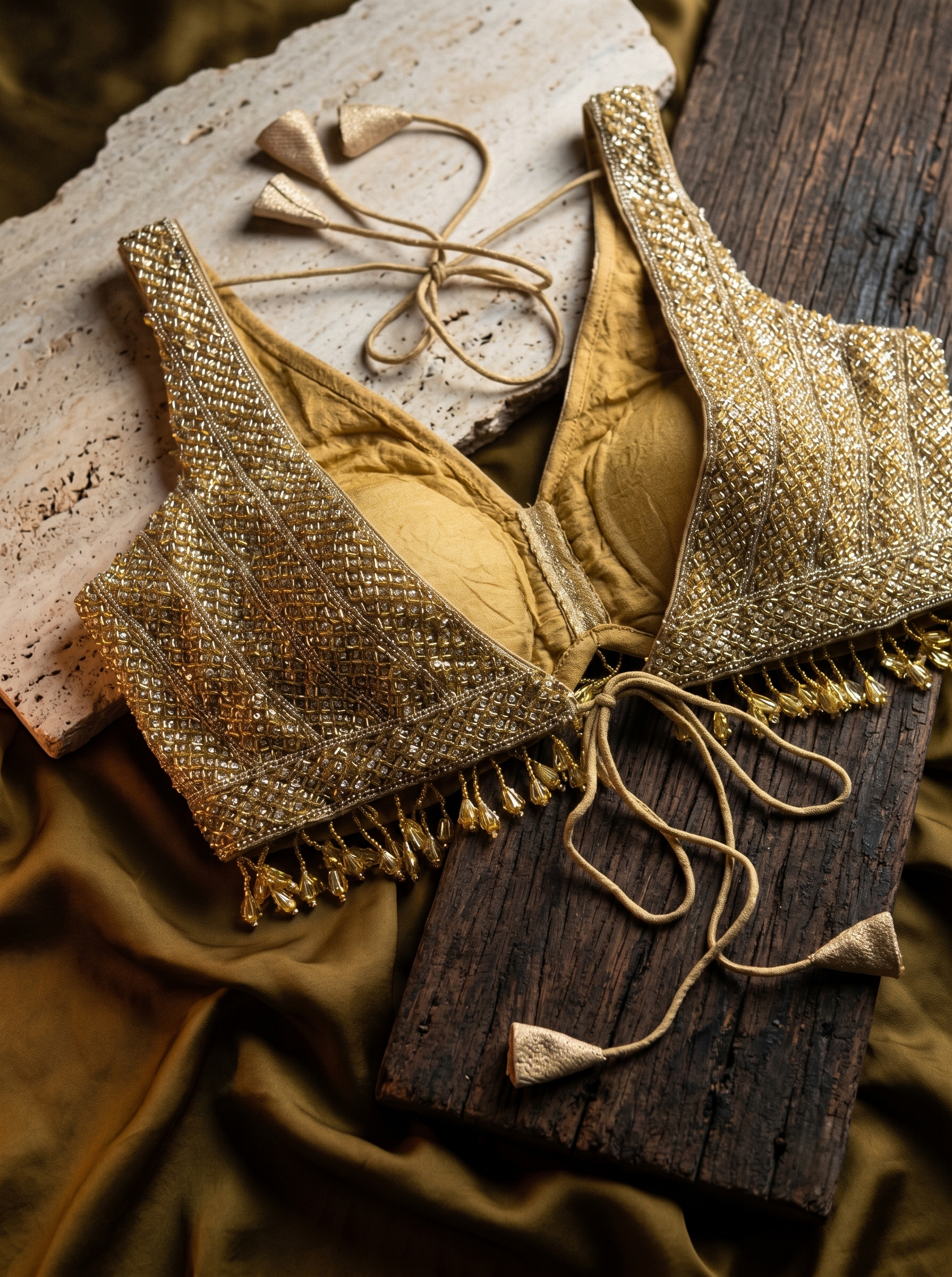 Shraddha Pearl Lace Work Blouse