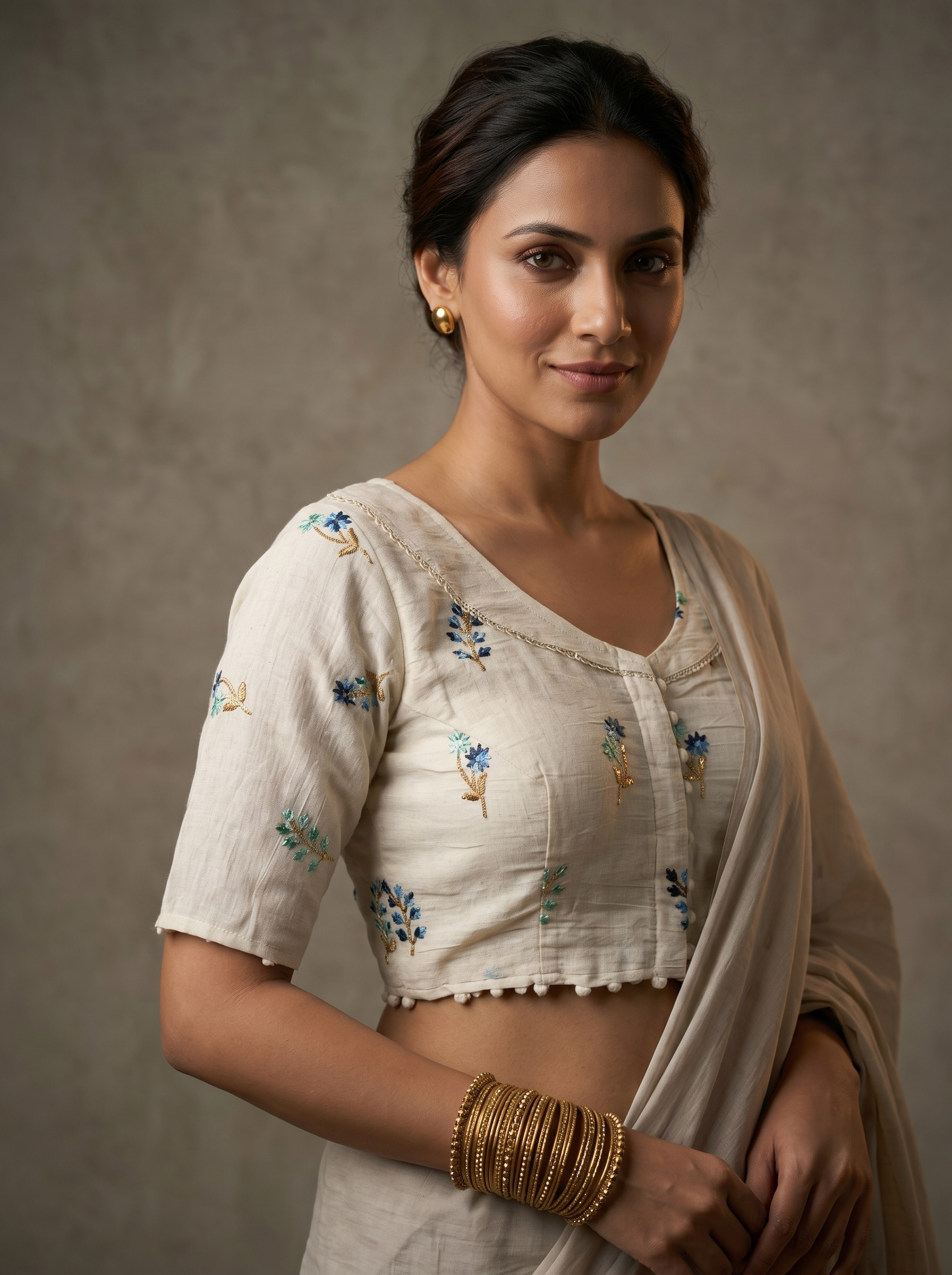 Cotton Coller Blouse