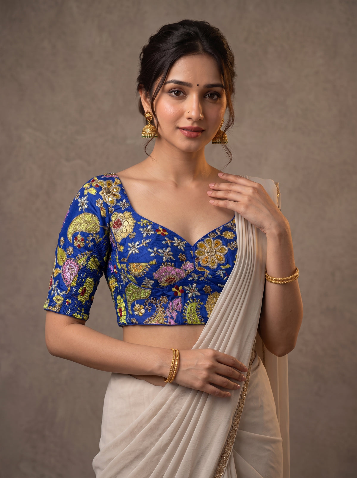 Aaradhya Pure Crepe Streachable Blouse