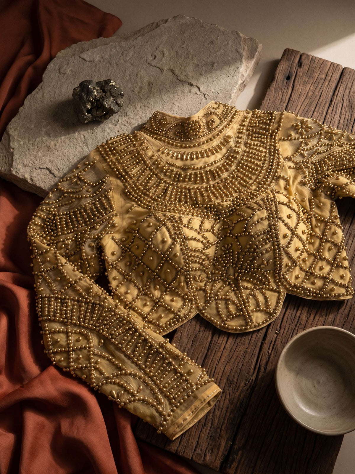 Moti Royale Net Full Sleeves Blouse