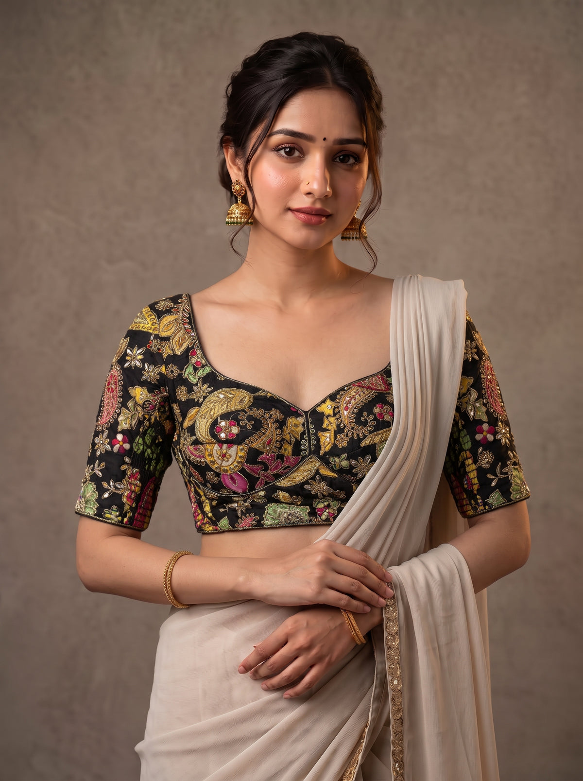 Aaradhya Pure Crepe Streachable Blouse