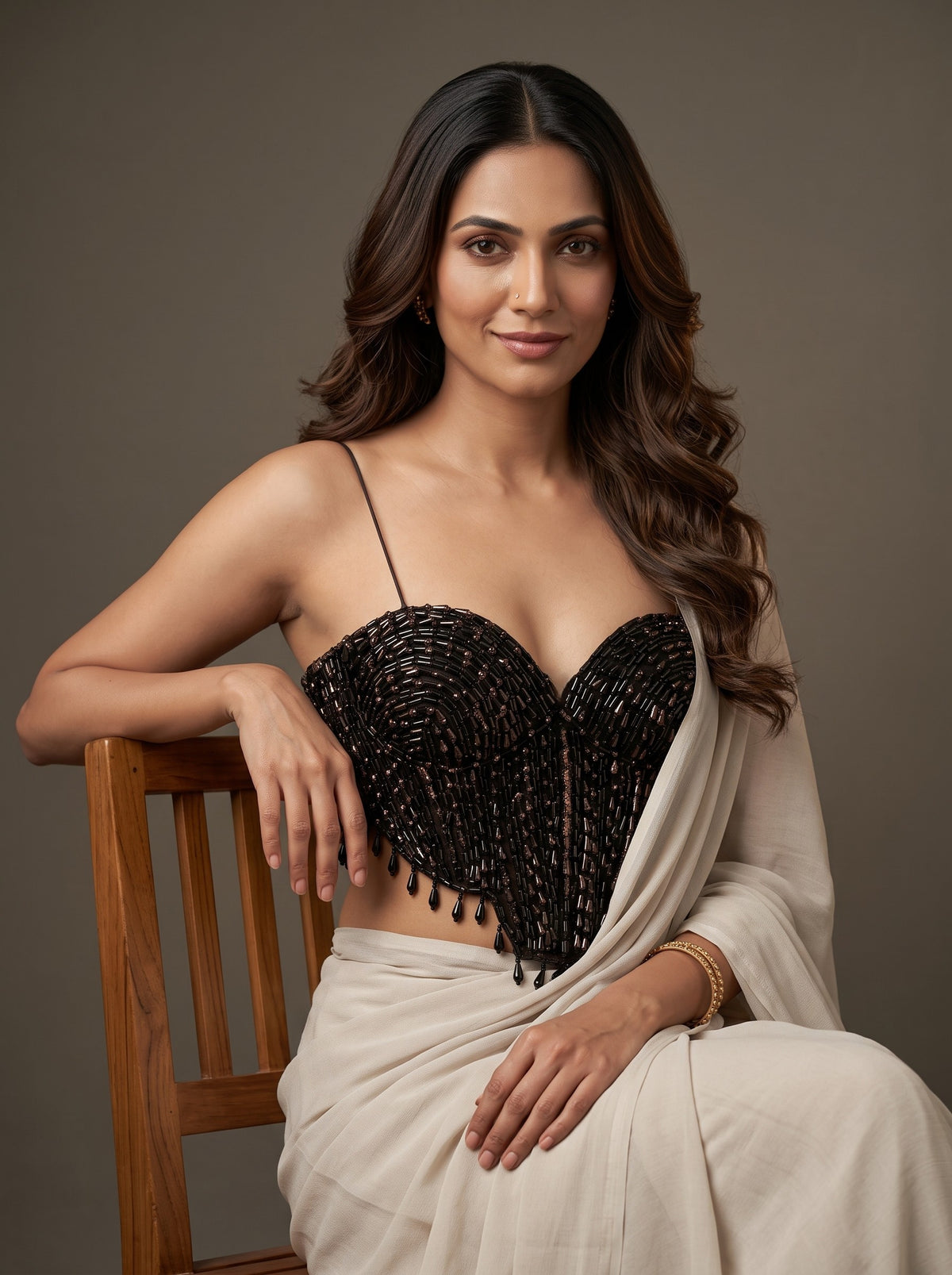 Nyra Luxe Silk Strap Blouse