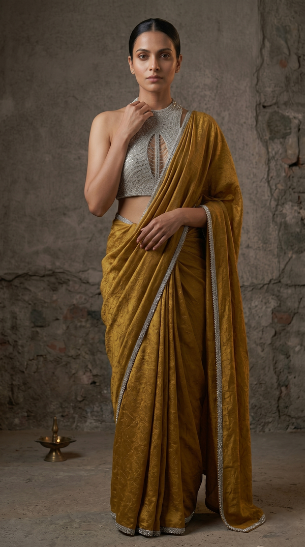 Imperial Pearl Saree Set