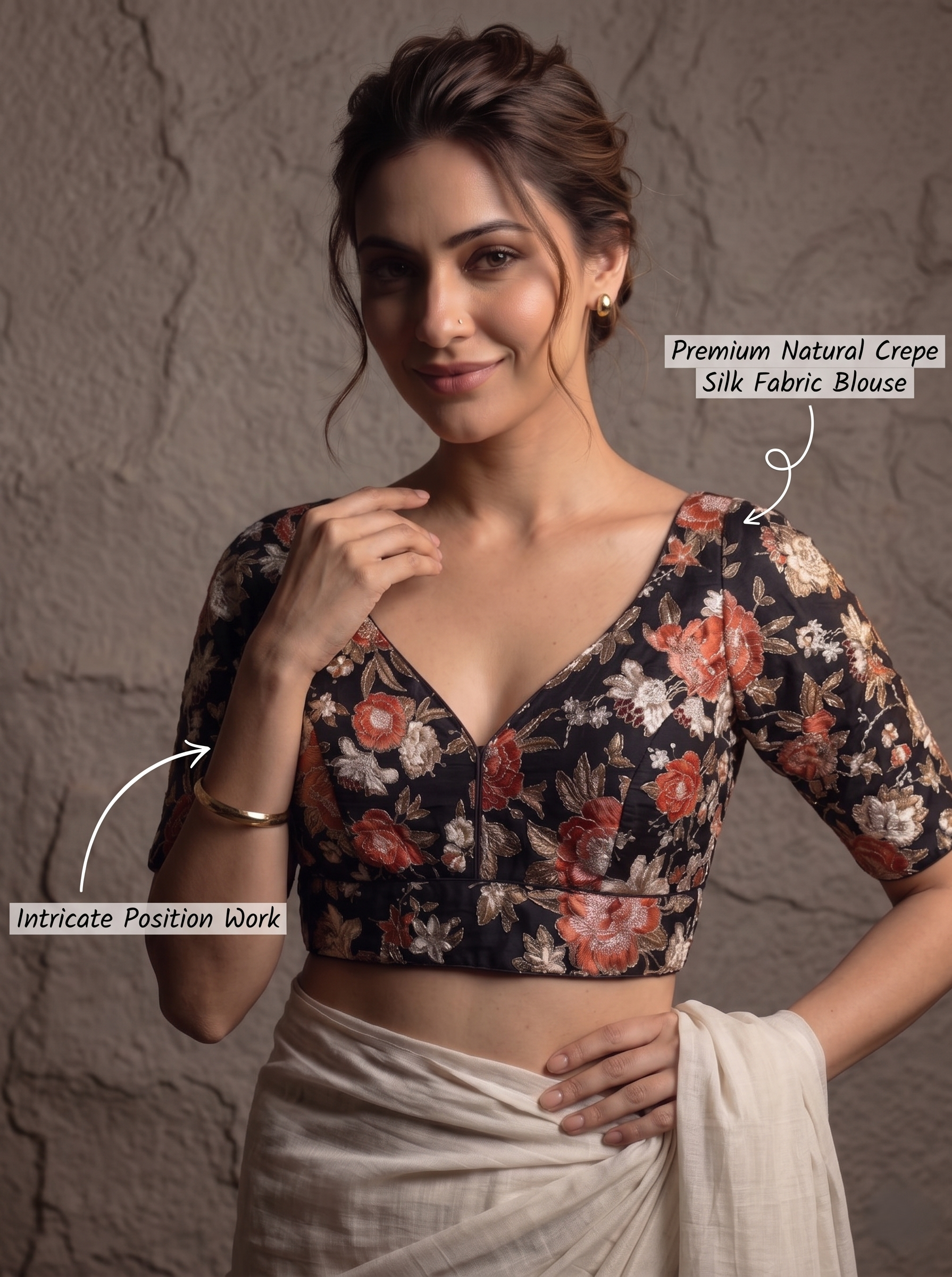 Ishani Crepe Silk Blouse