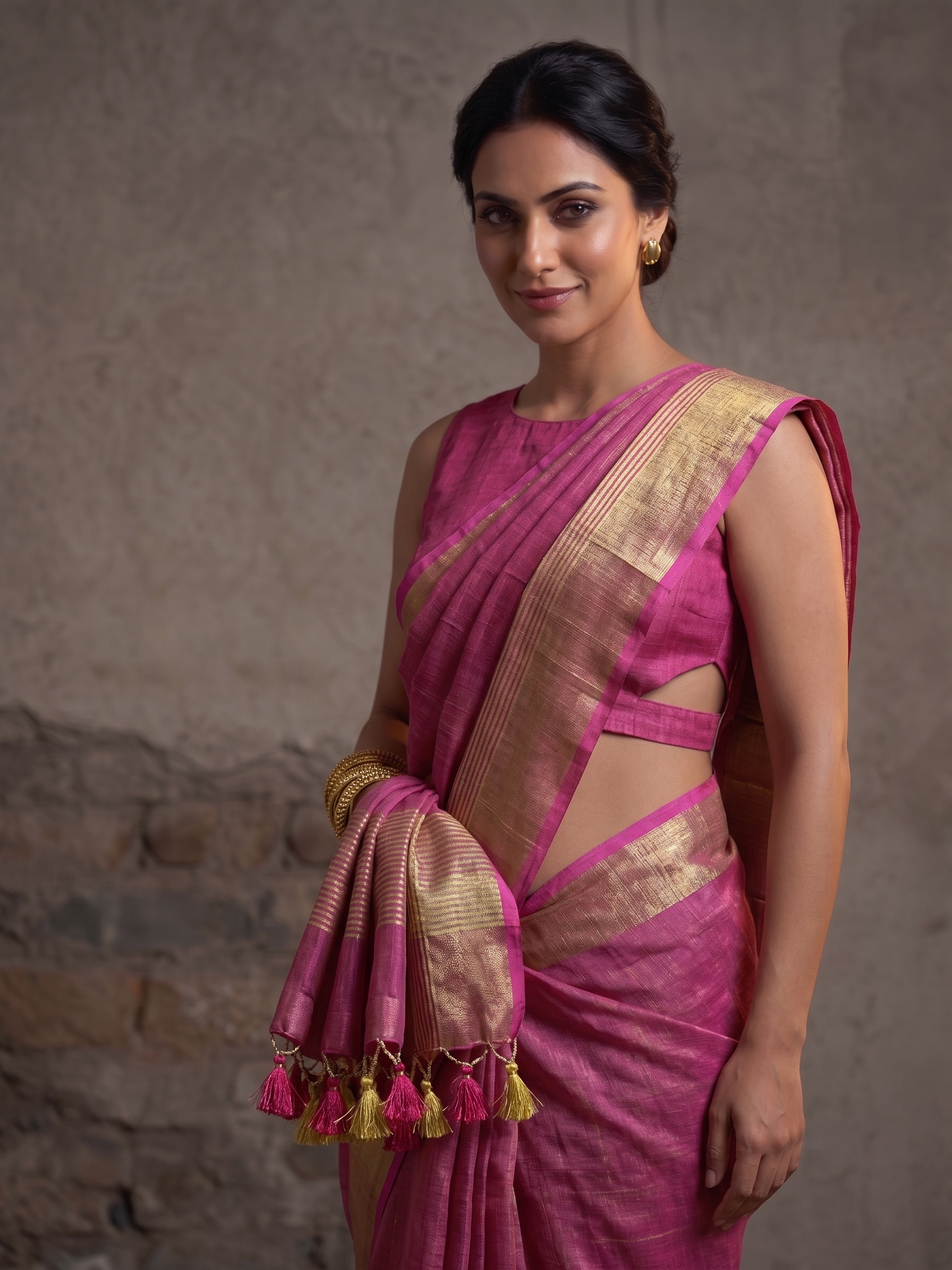 Zariya Tissue Linen Saree