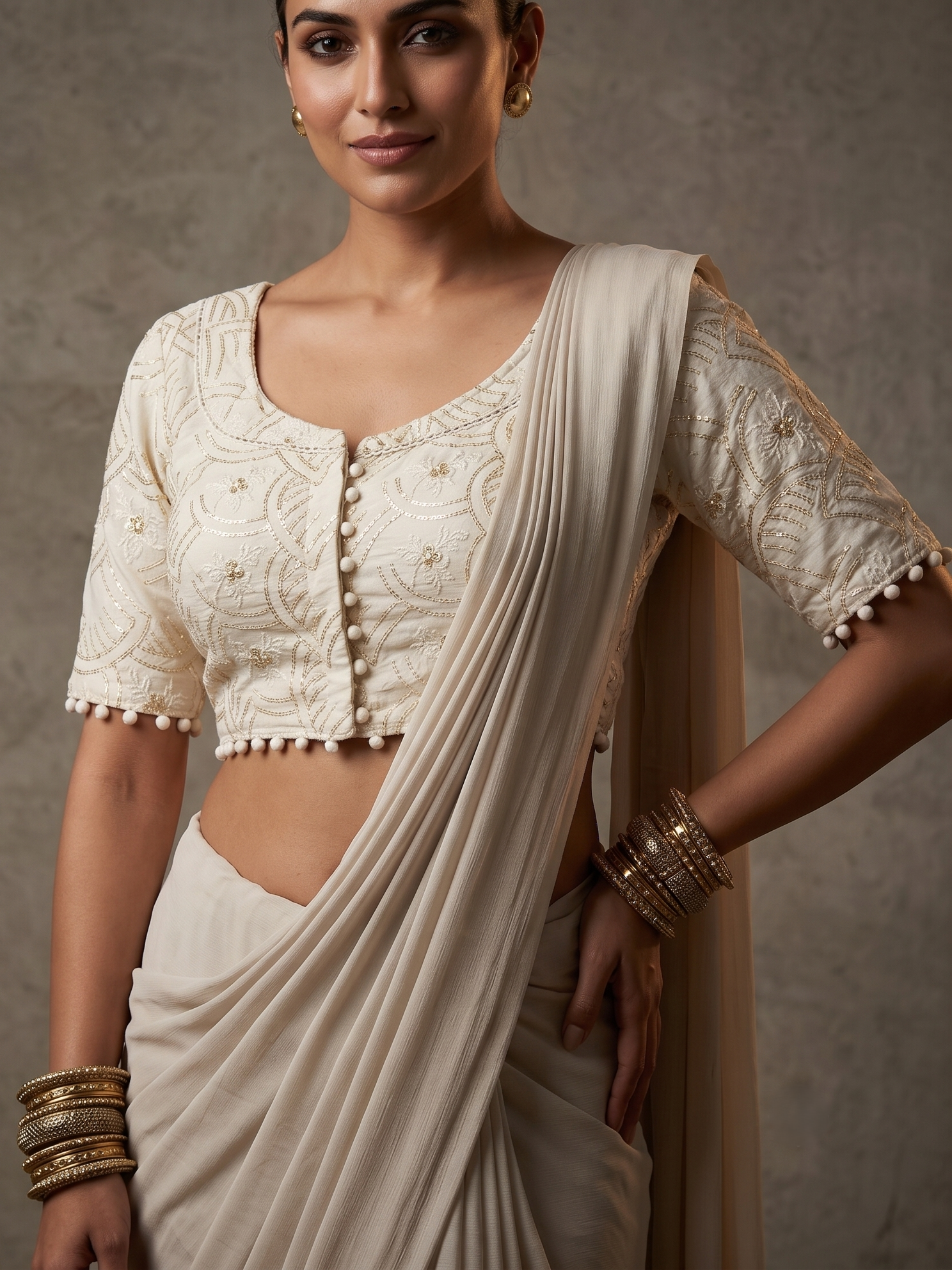 Cotton Collar Blouse