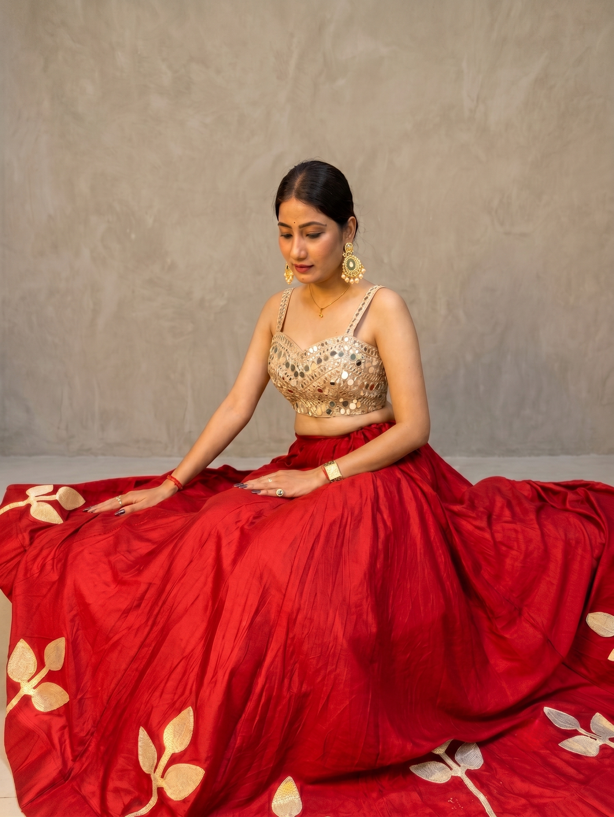 Shanaya Festive Mirror Work Lehenga