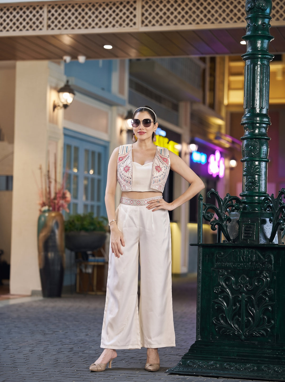 Mahira Marble Fabric Dress Set