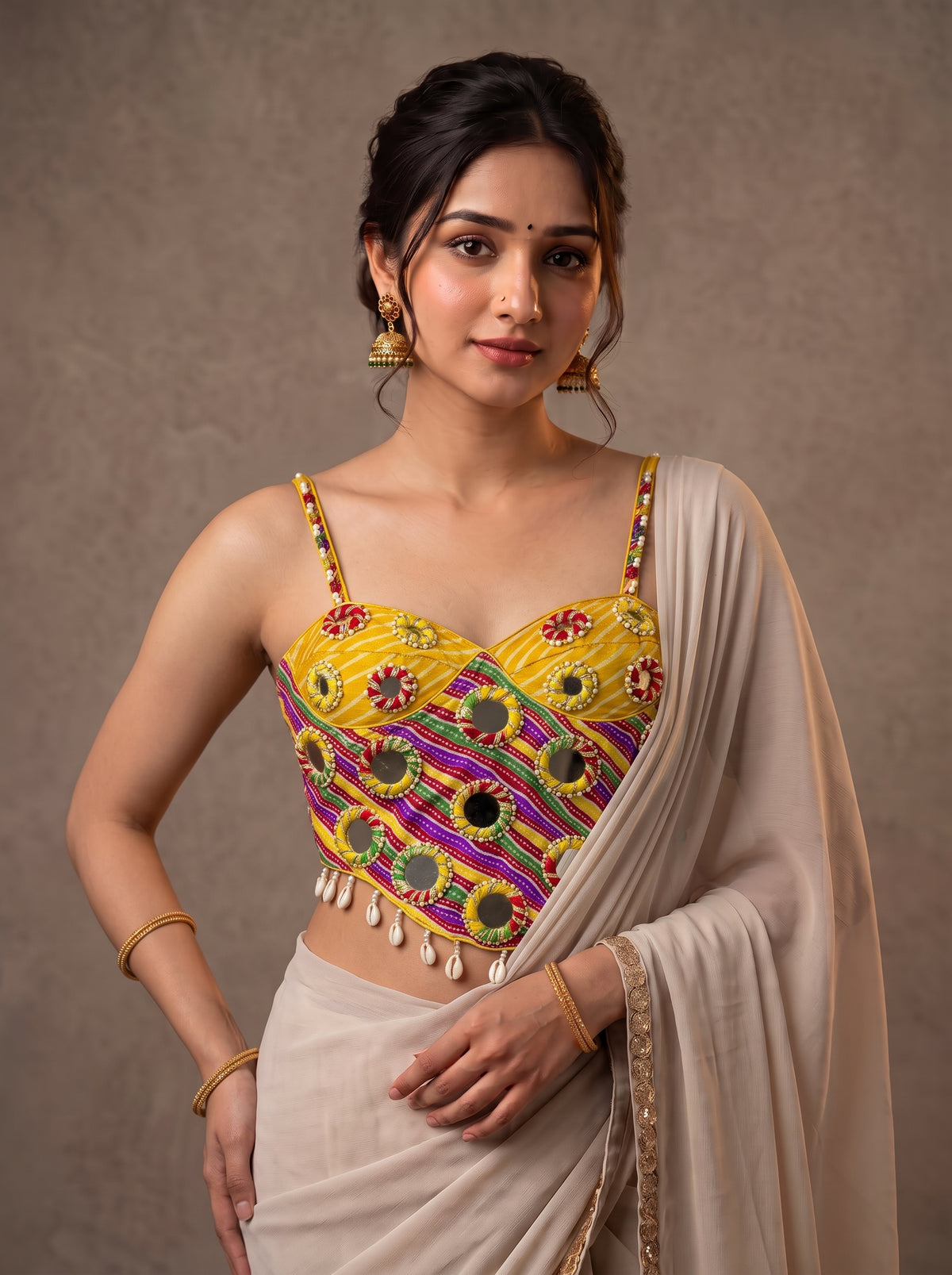 Rajnandini Mirror Shell Blouse