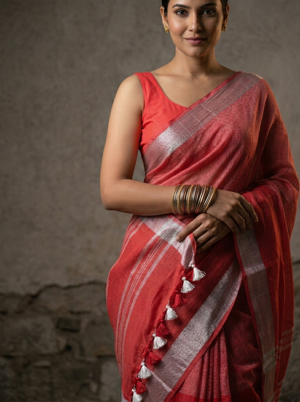 D-Linen Cotton Saree