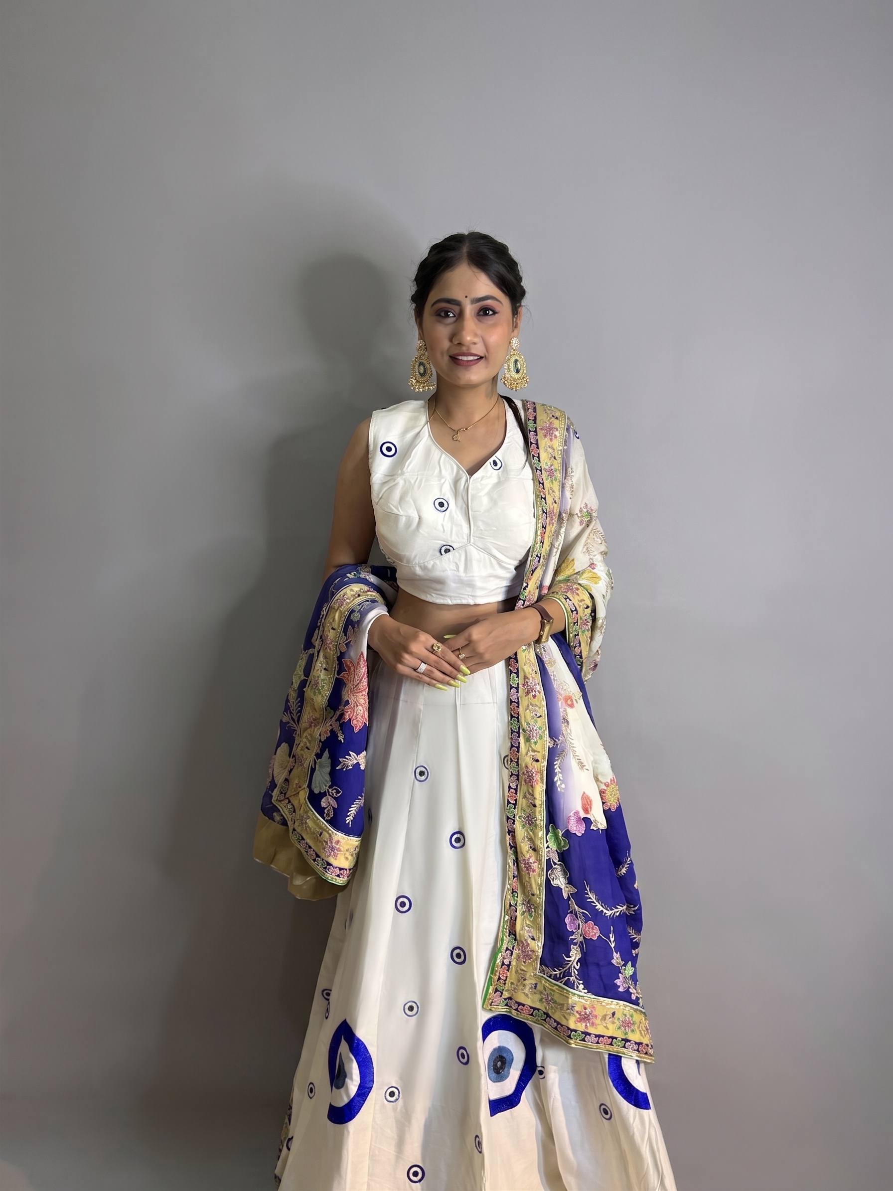 Cotton Lehenga & Blouse With Dupatta