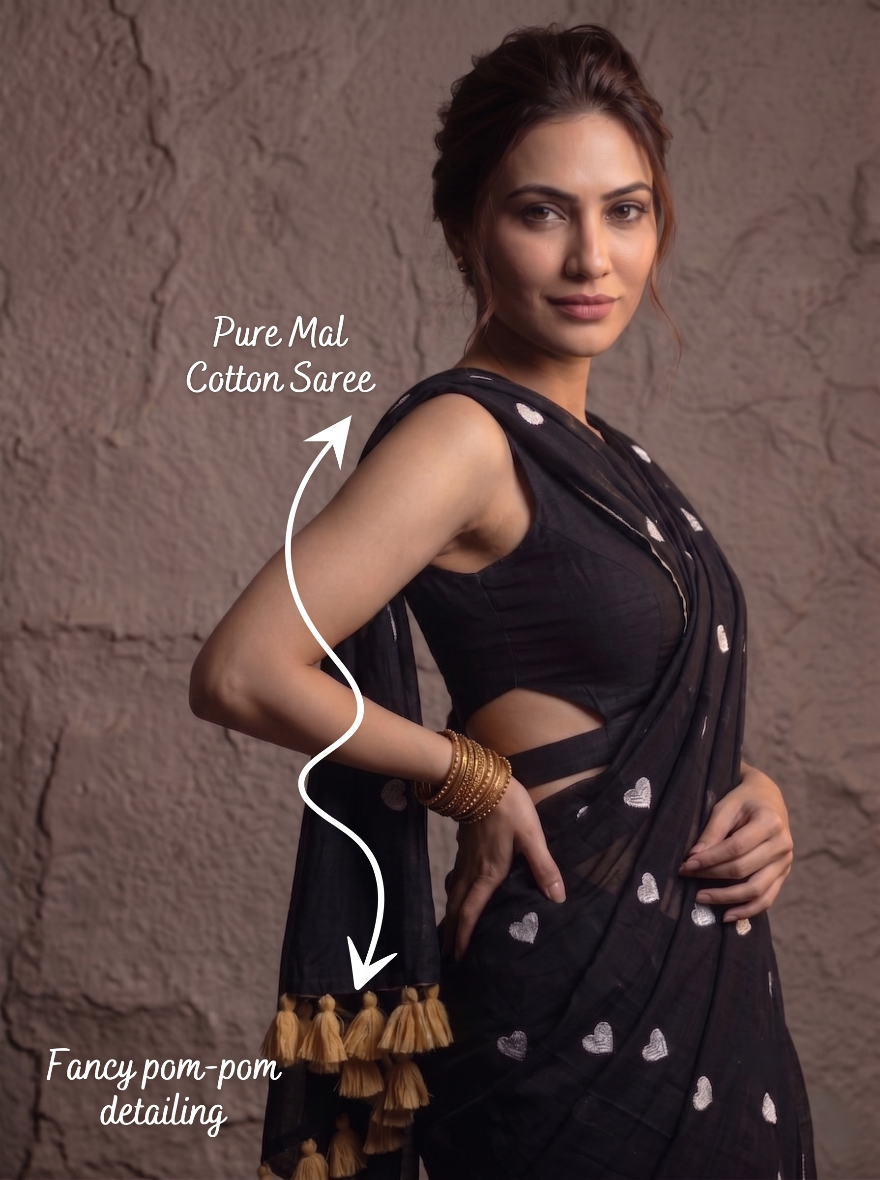 Hridaya Pure Mal Cotton Saree
