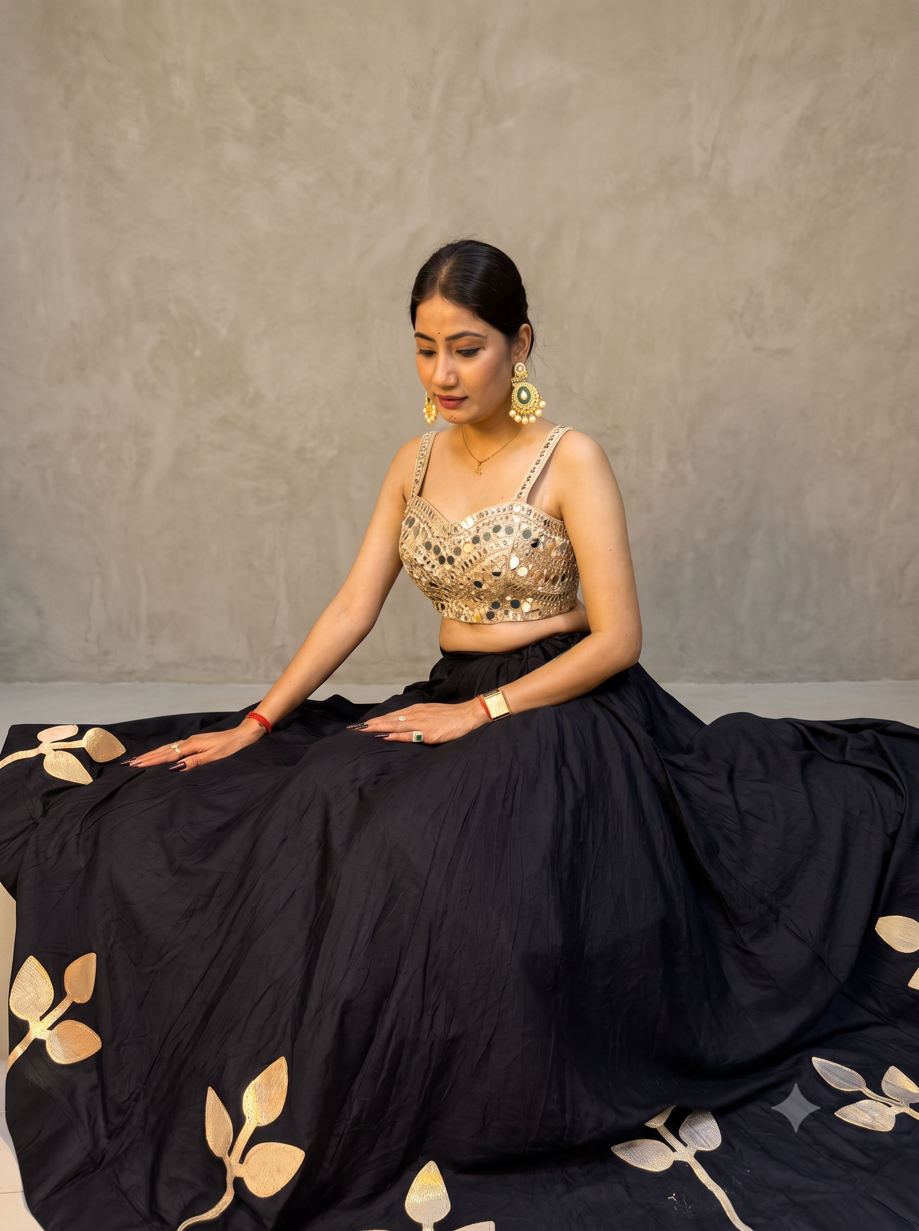 Shanaya Festive Mirror Work Lehenga