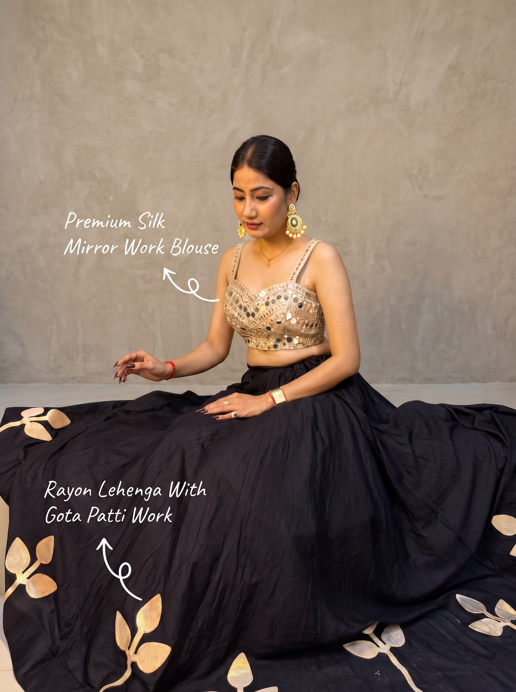 Shanaya Festive Mirror Work Lehenga