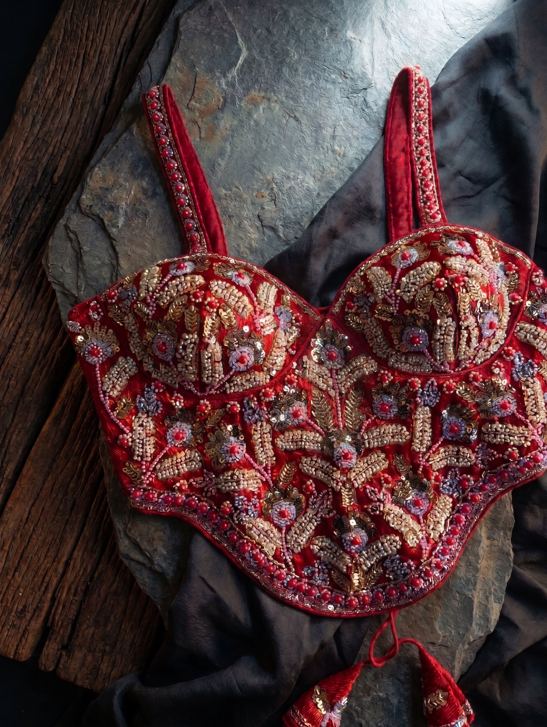 Aarvika Handcrafted Silk Co-Ord Blouse