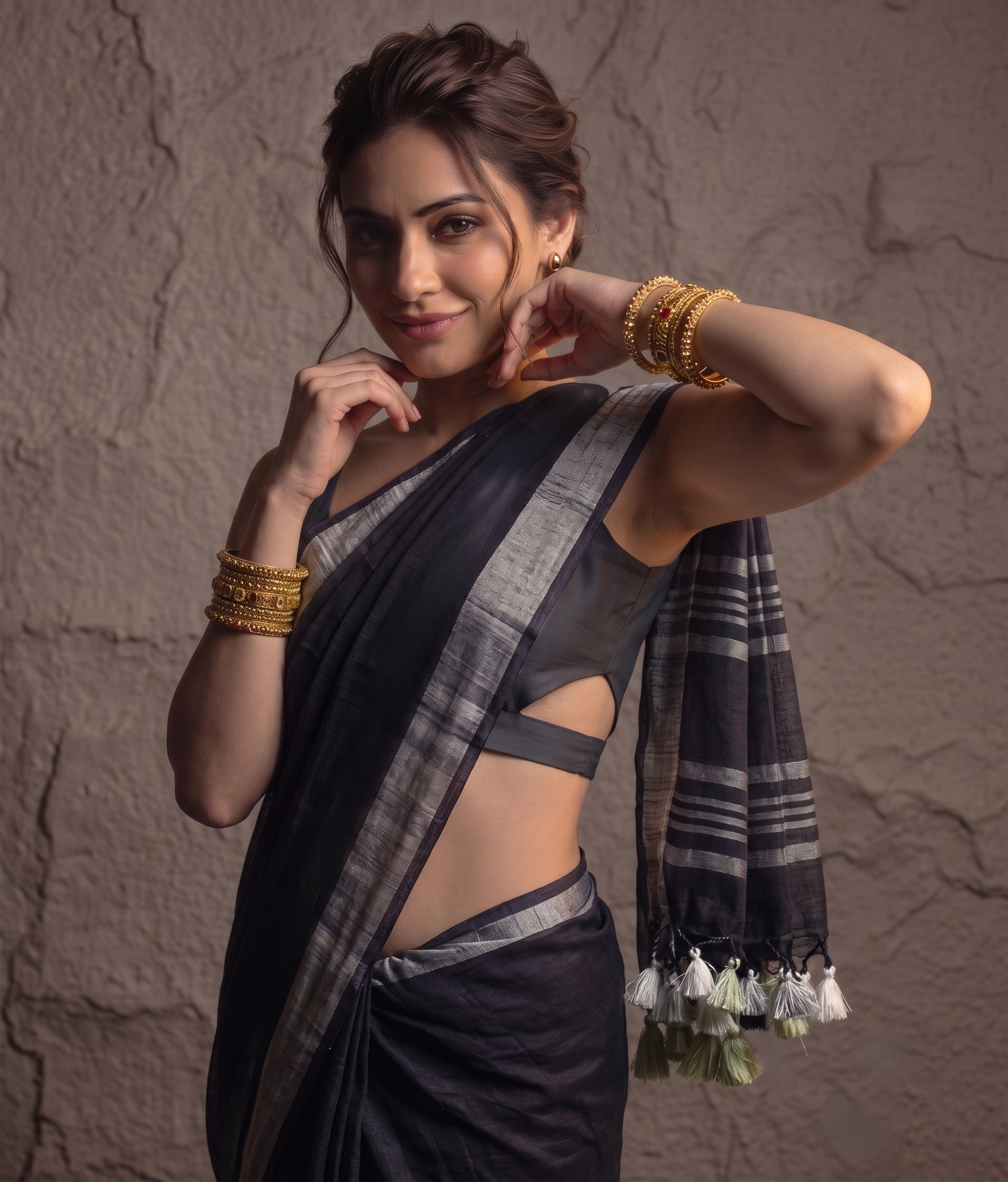 D-Linen Cotton Saree