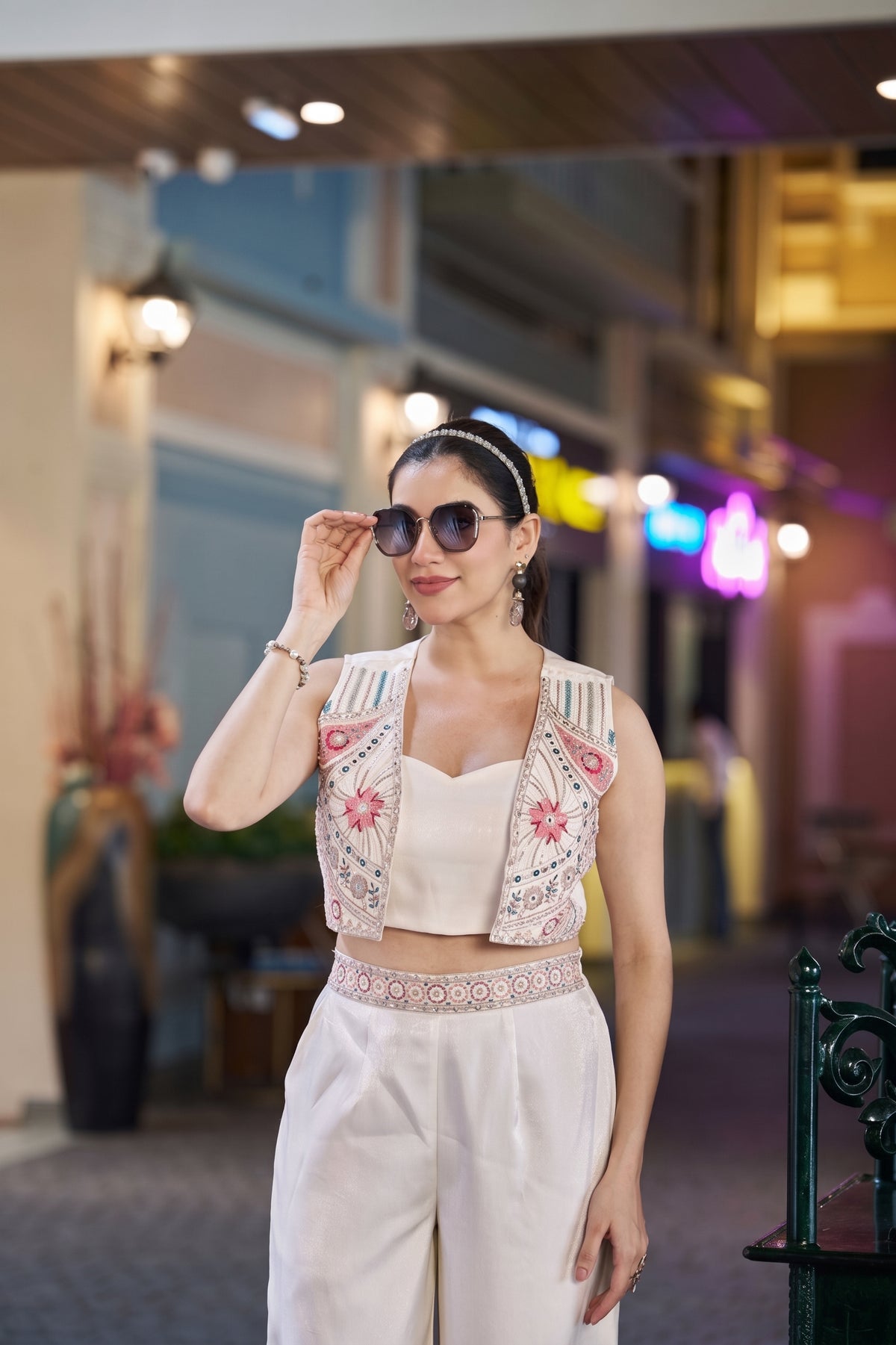Mahira Marble Fabric Dress Set