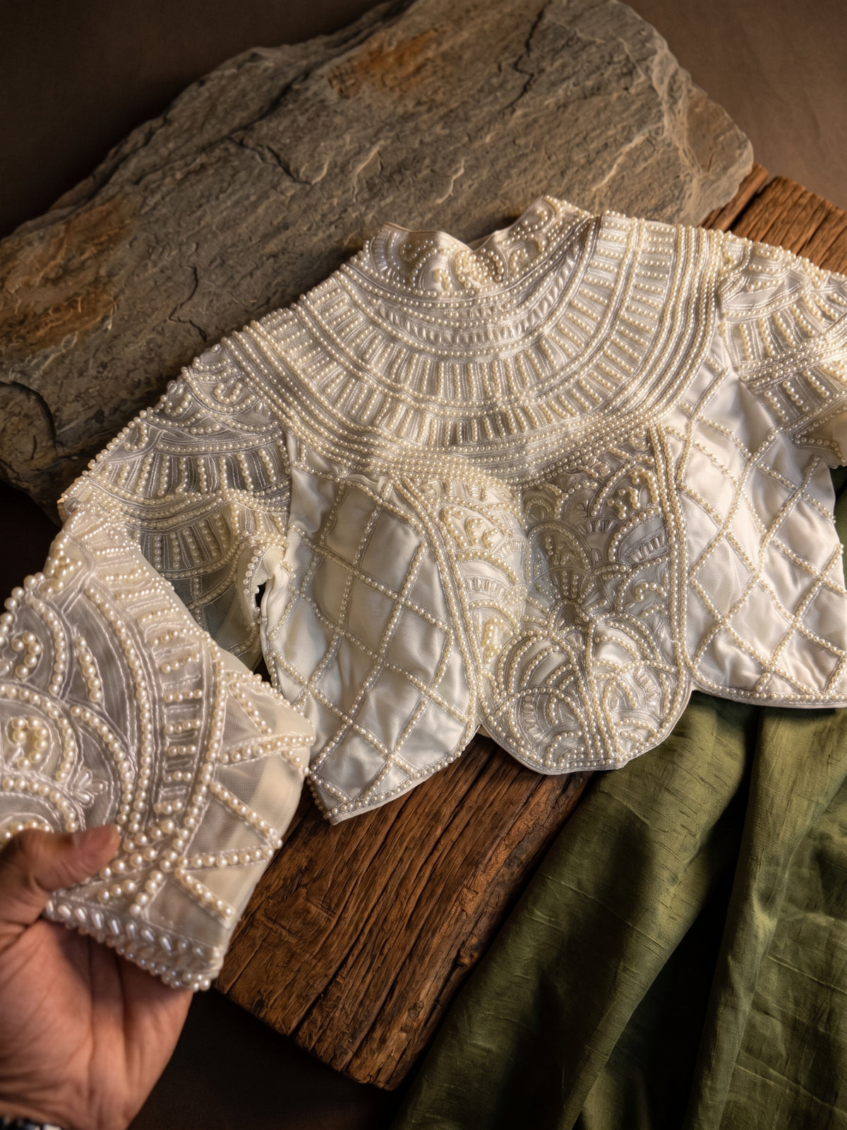 Moti Royale Net Full Sleeves Blouse