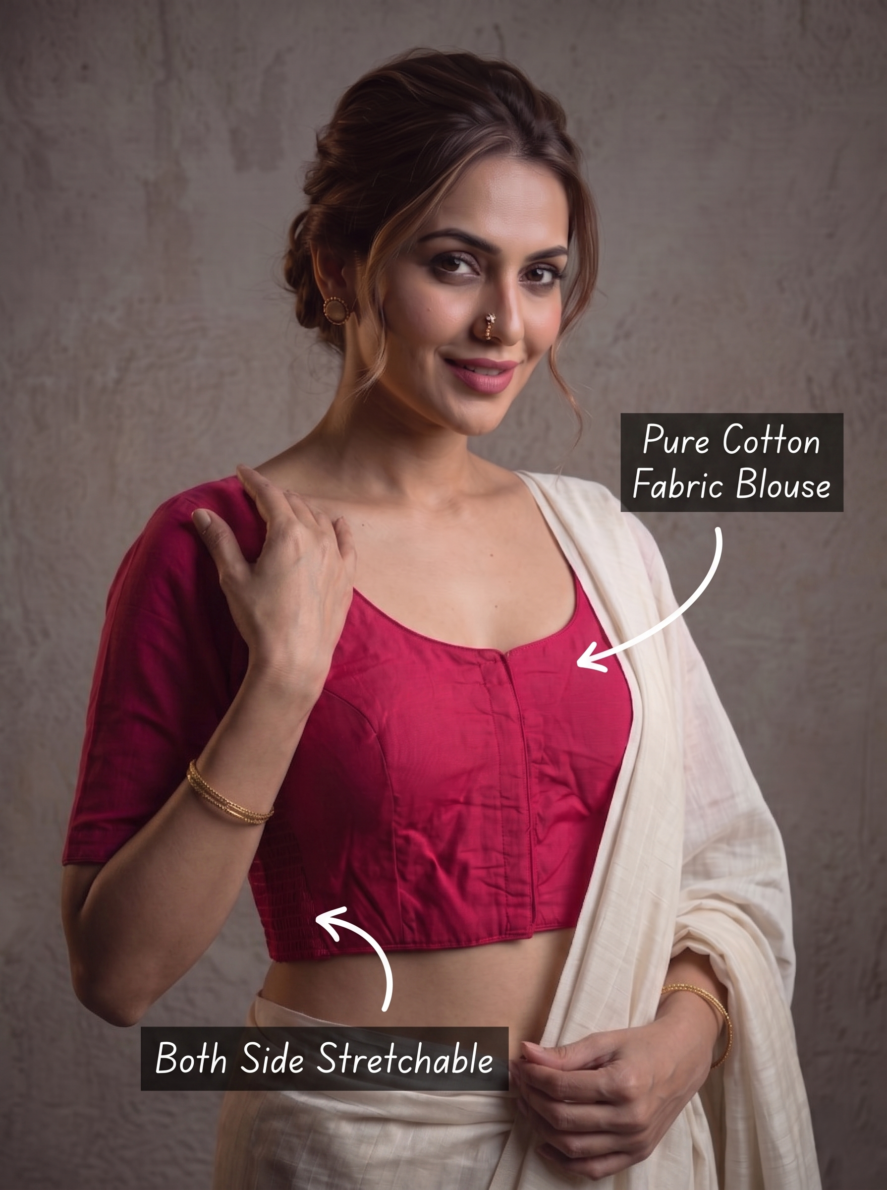 Cotton Comfort Plus-Size Blouse